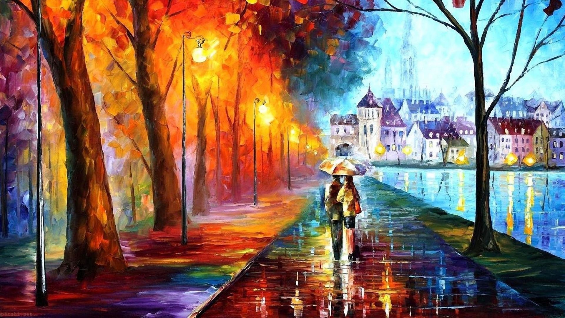 wallpaper 1920x1080 autumn, drawing