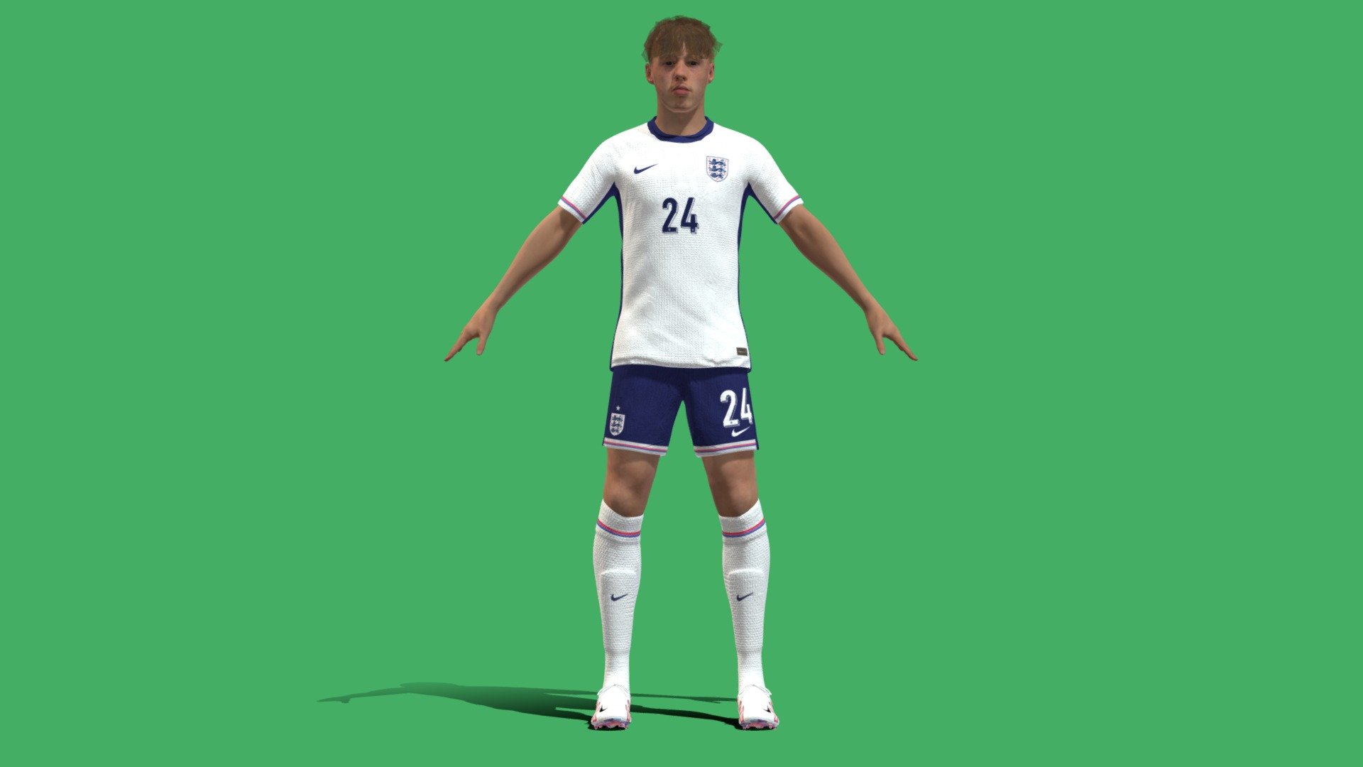 3D Rigged Cole Palmer England Euro 2024