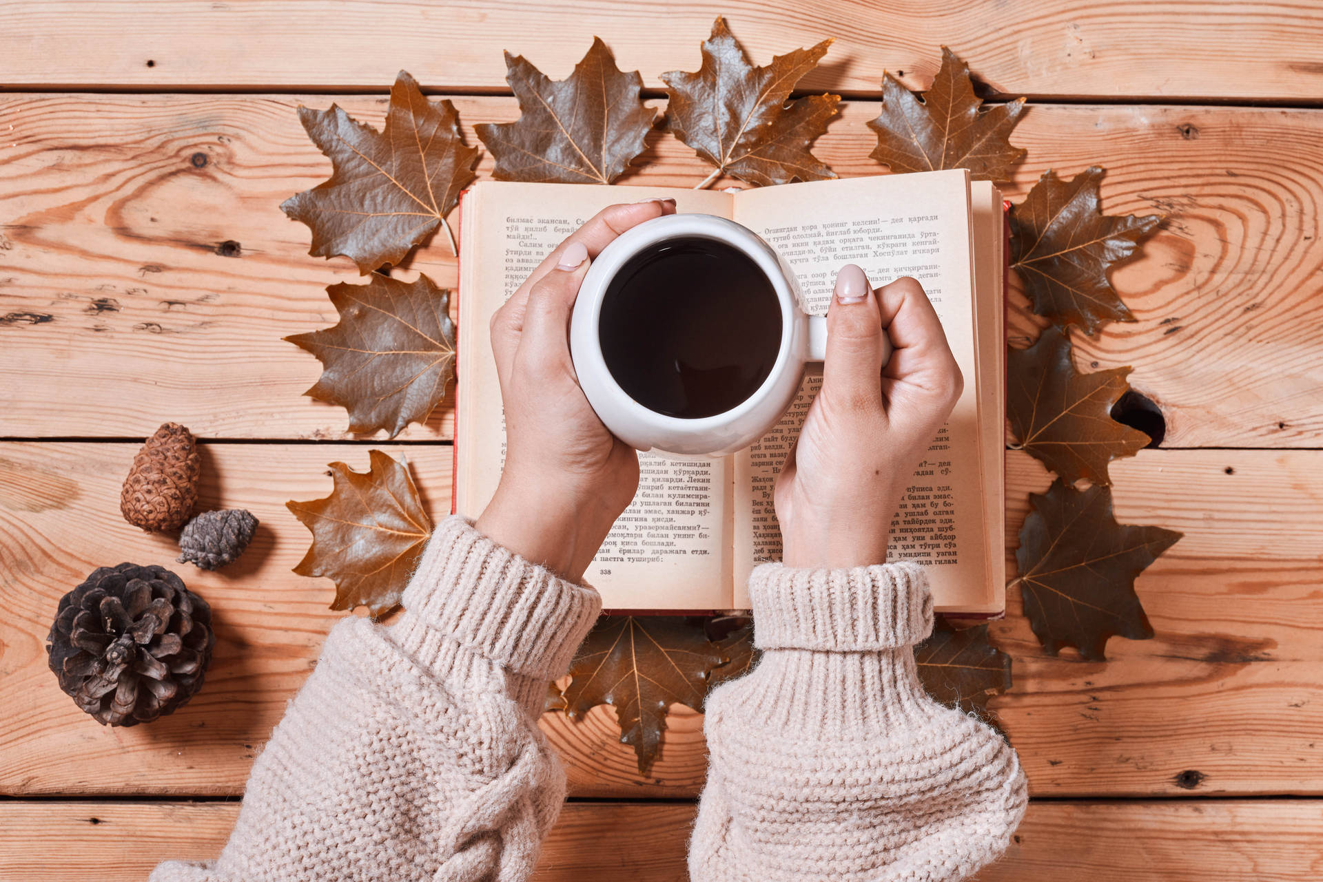 Download Cozy Autumn Coffee Wallpaper
