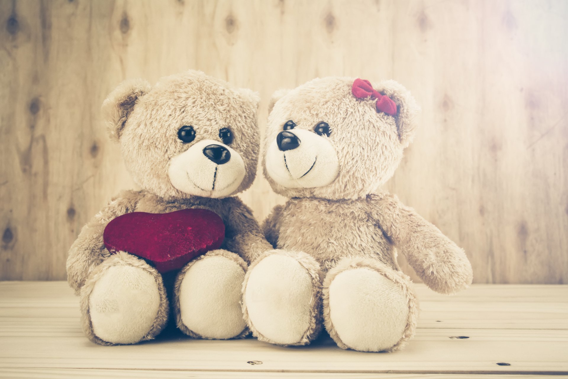 Romantic Teddy Bears Love Ultra HD