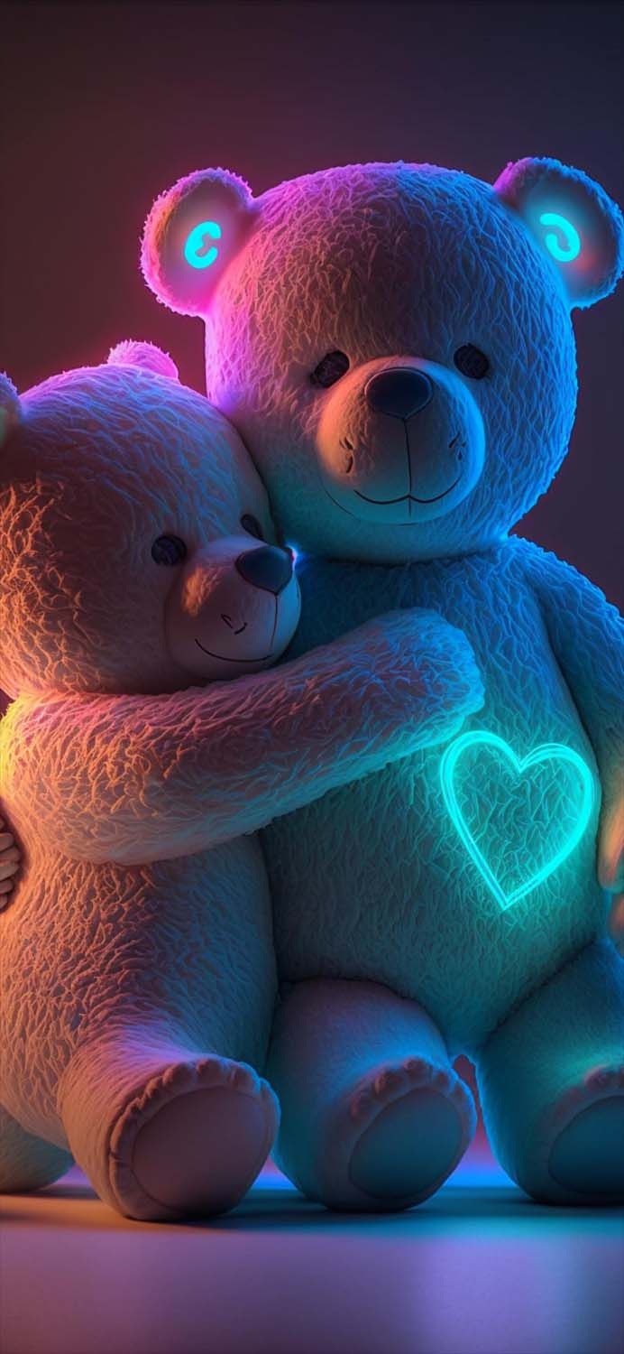 Teddy Bear Love iPhone Wallpaper HD