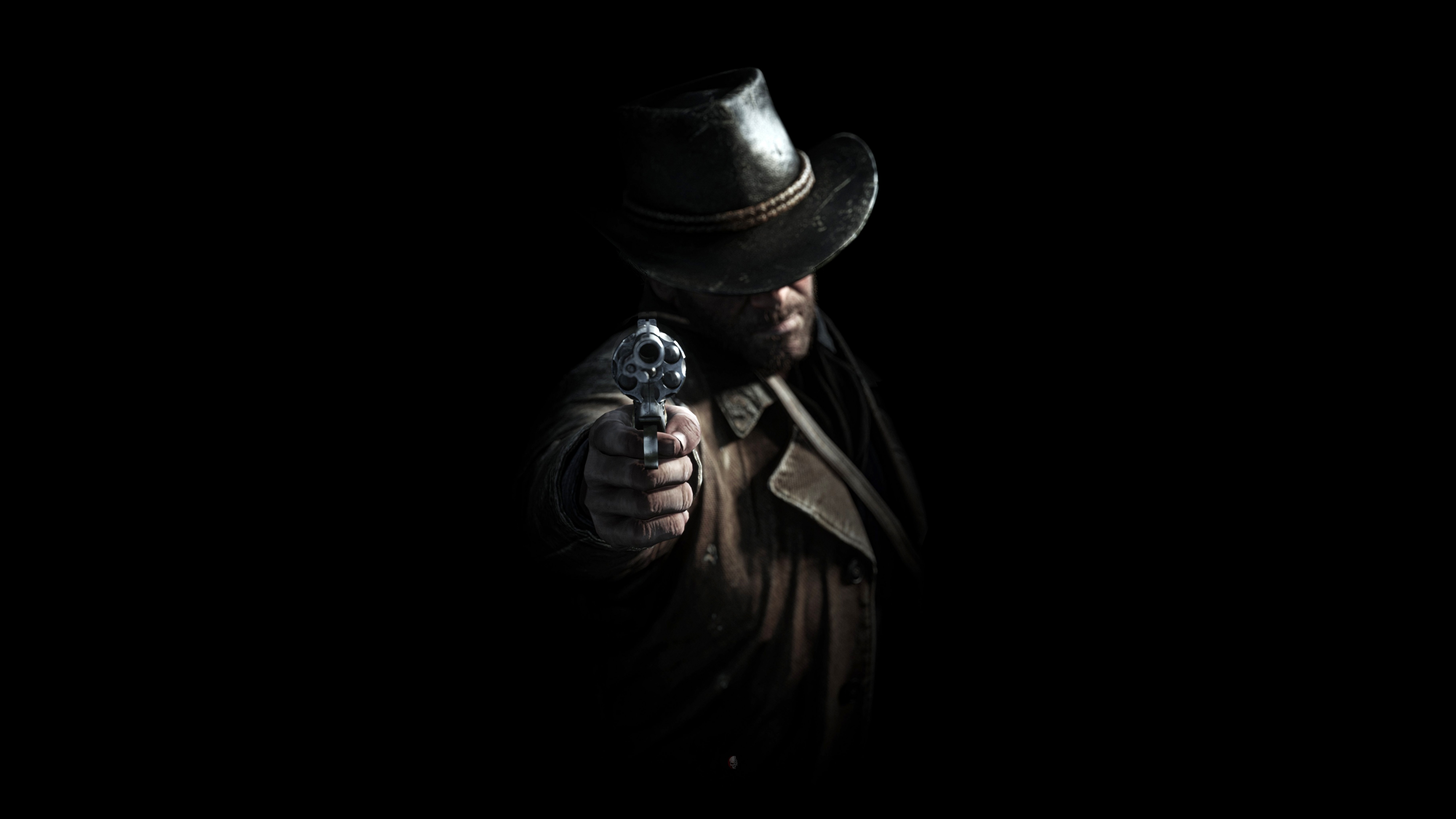 Arthur Morgan Wallpaper 4K, Black