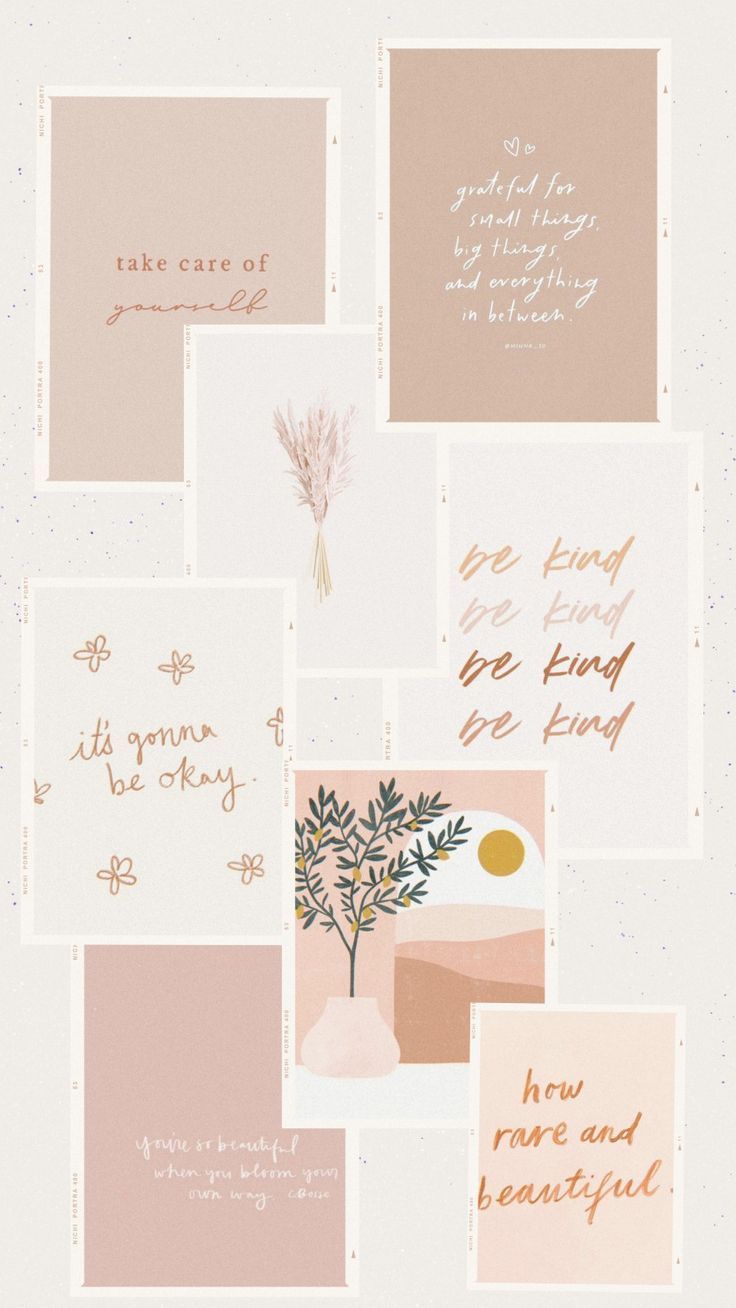 Mood board. Phone wallpaper boho