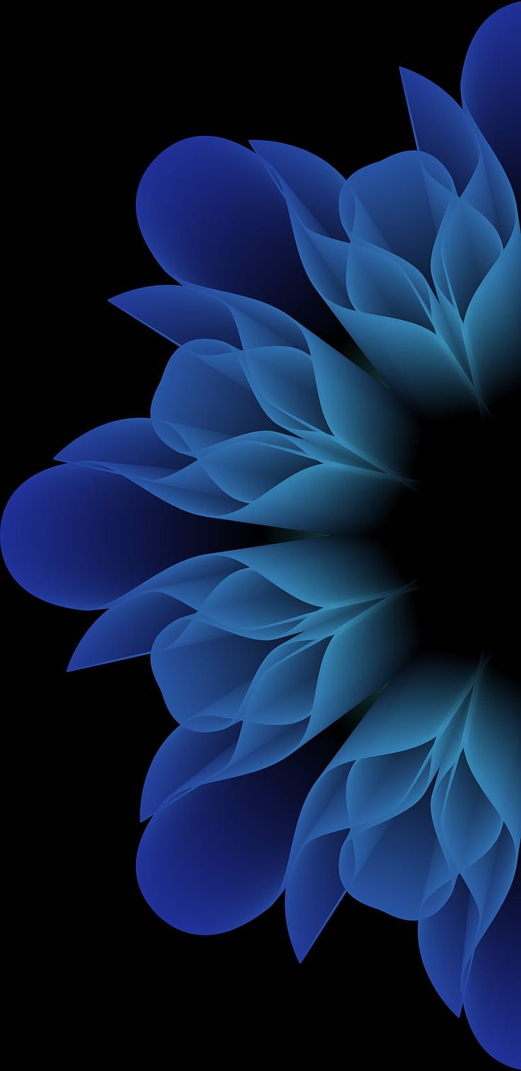 Flower, amoled, android, apple, black