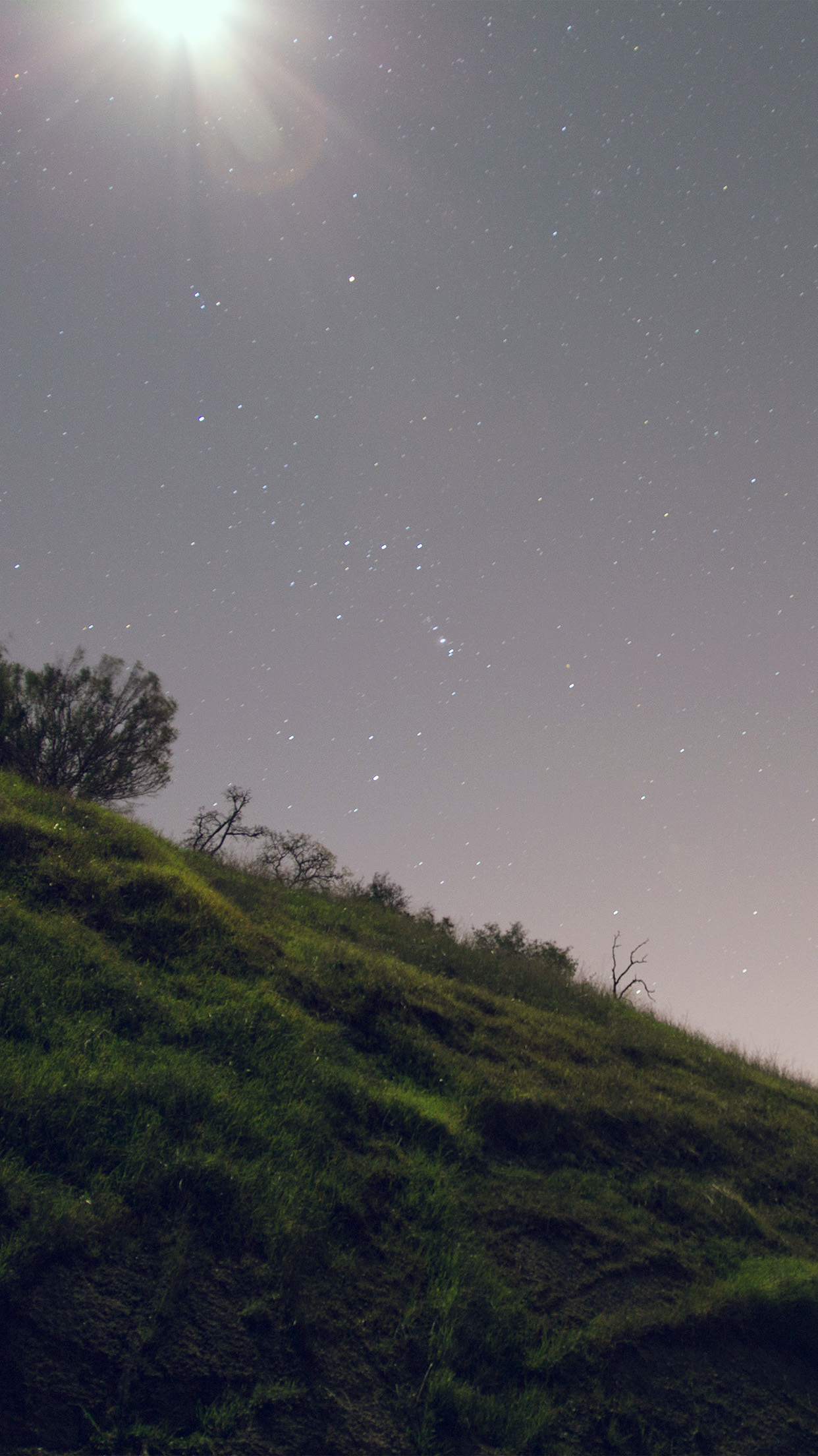 Night Mountain Sky Starry Nature
