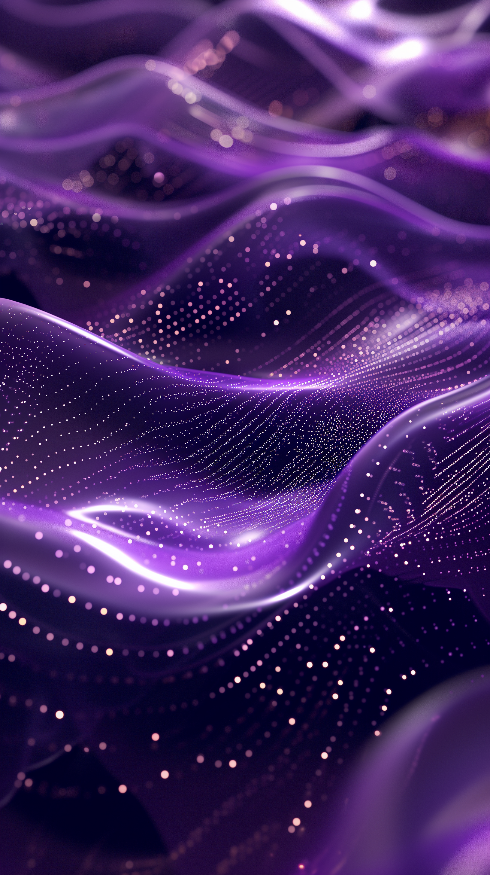 Purple Abstract Waves Phone Wallpaper