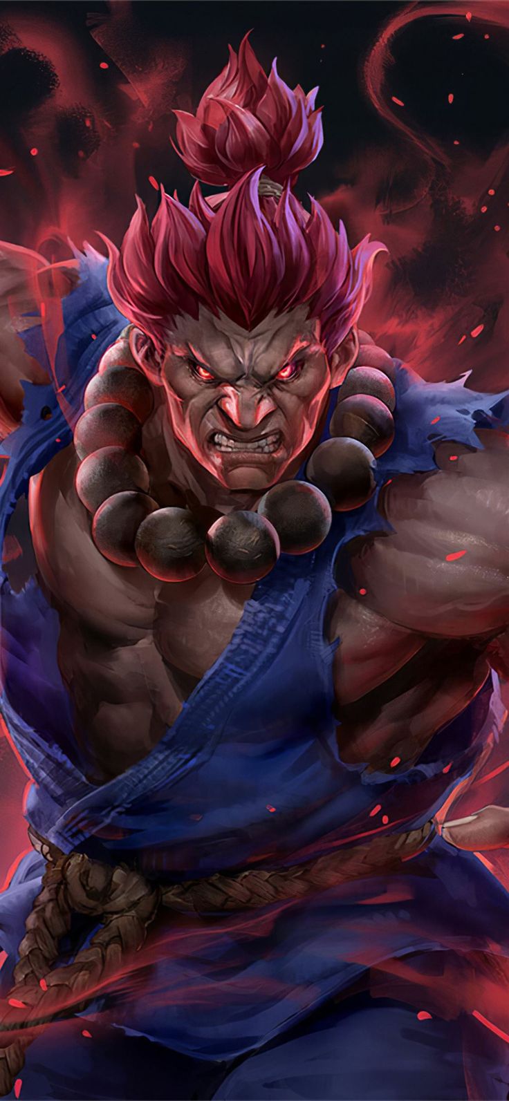 akuma street fighter artwork iPhone X
