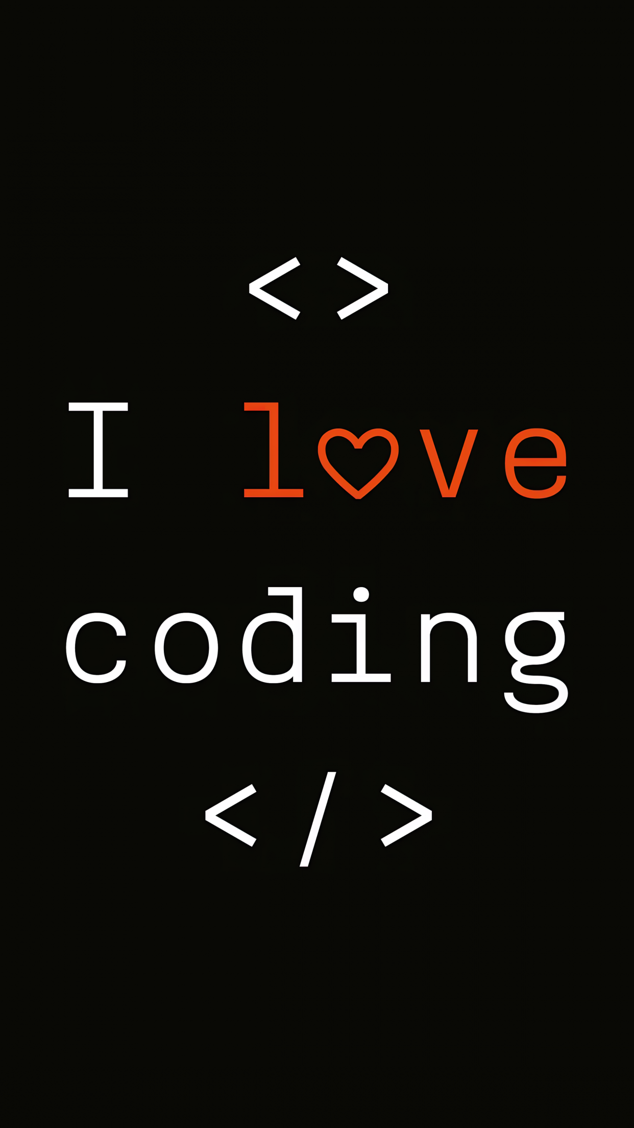 I Love Coding 8K Wallpaper