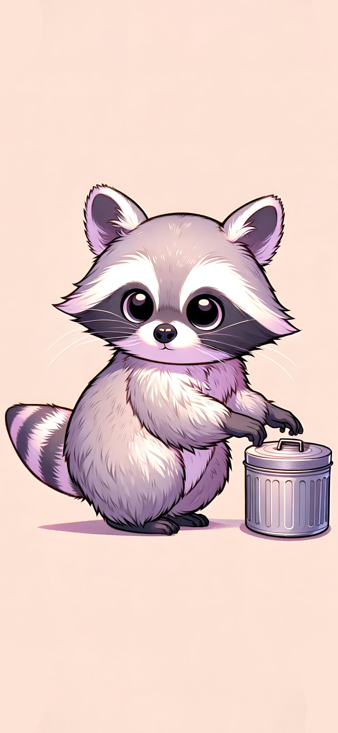 Pastel Raccoon Wallpaper