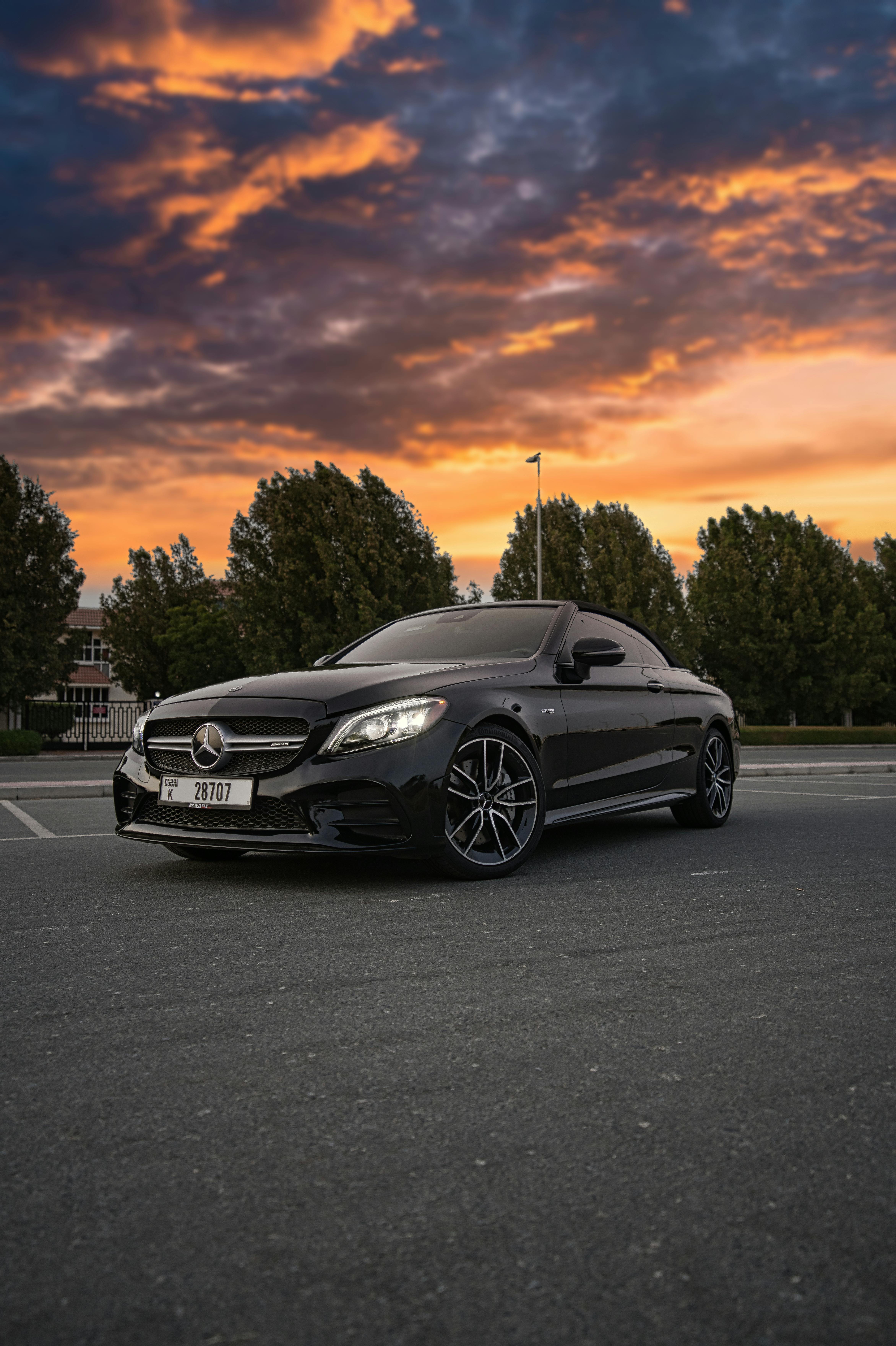 Black Mercedes Benz Classe C Coupe Car