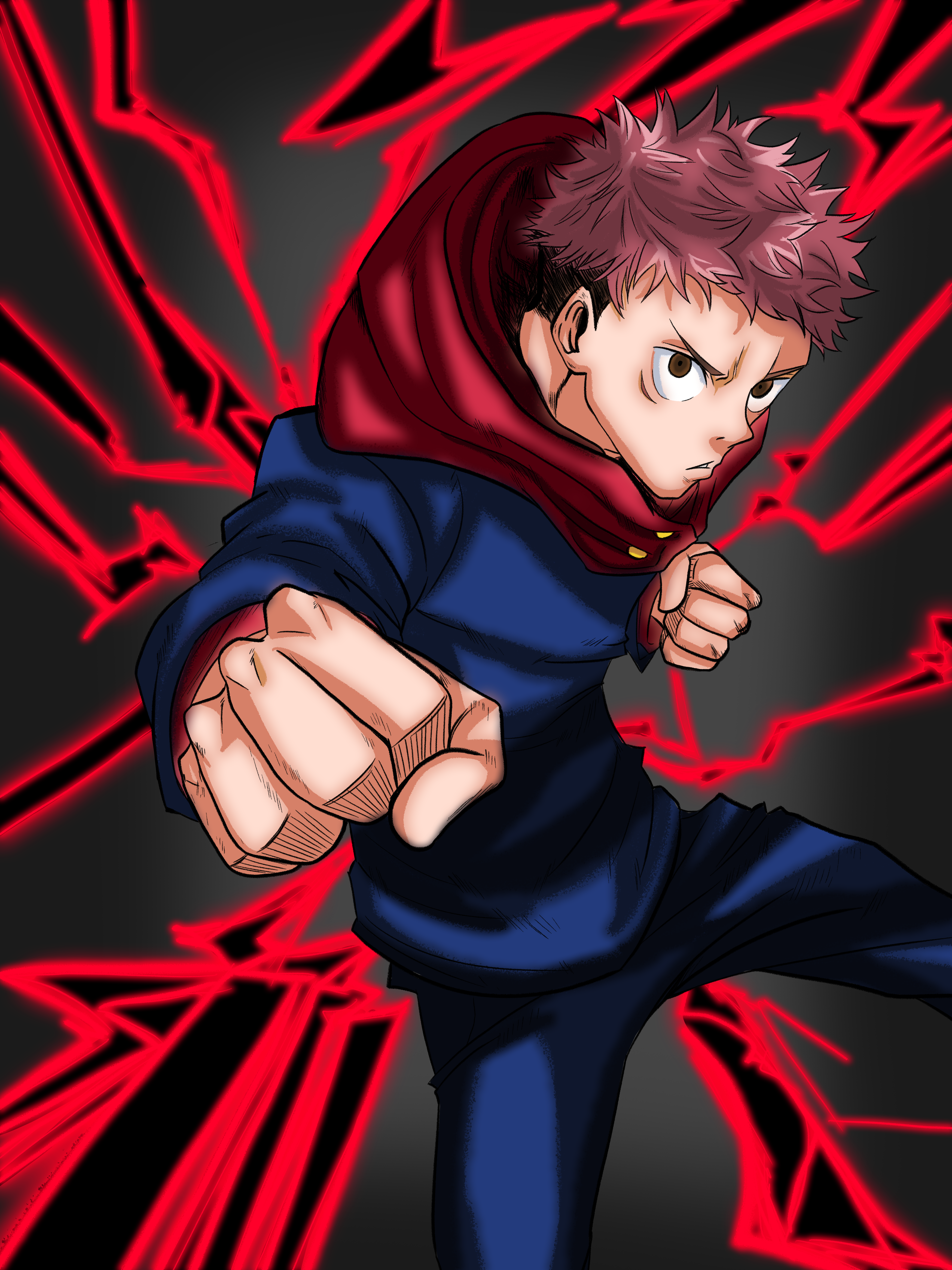 Yuji Itadori Black Flash Rush Art