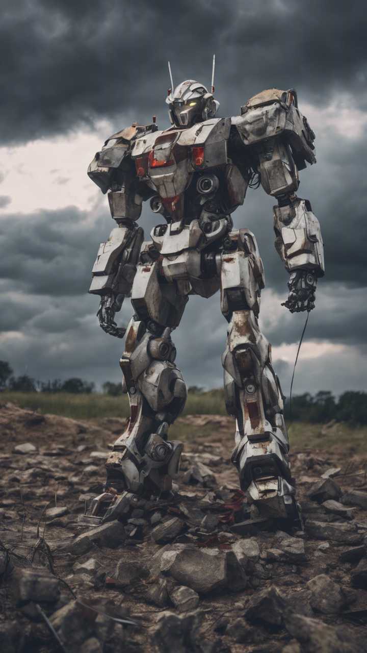 Anime Style Mecha Robot Standing