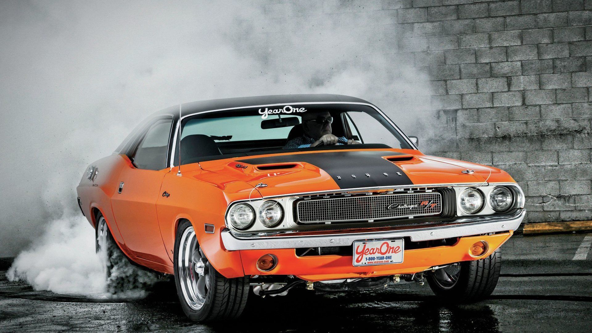 Wallpaper Burnout, Dodge, Challenger