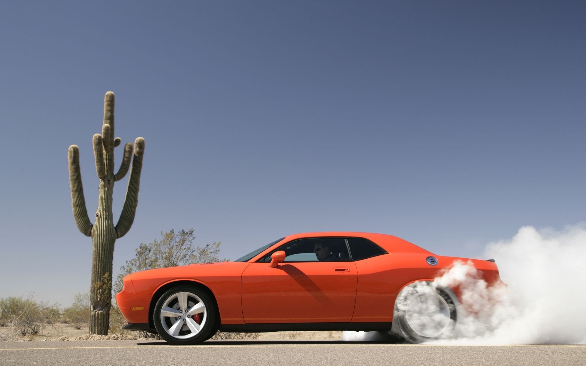 Orange Dodge Challenger SRT8 HD Wallpaper
