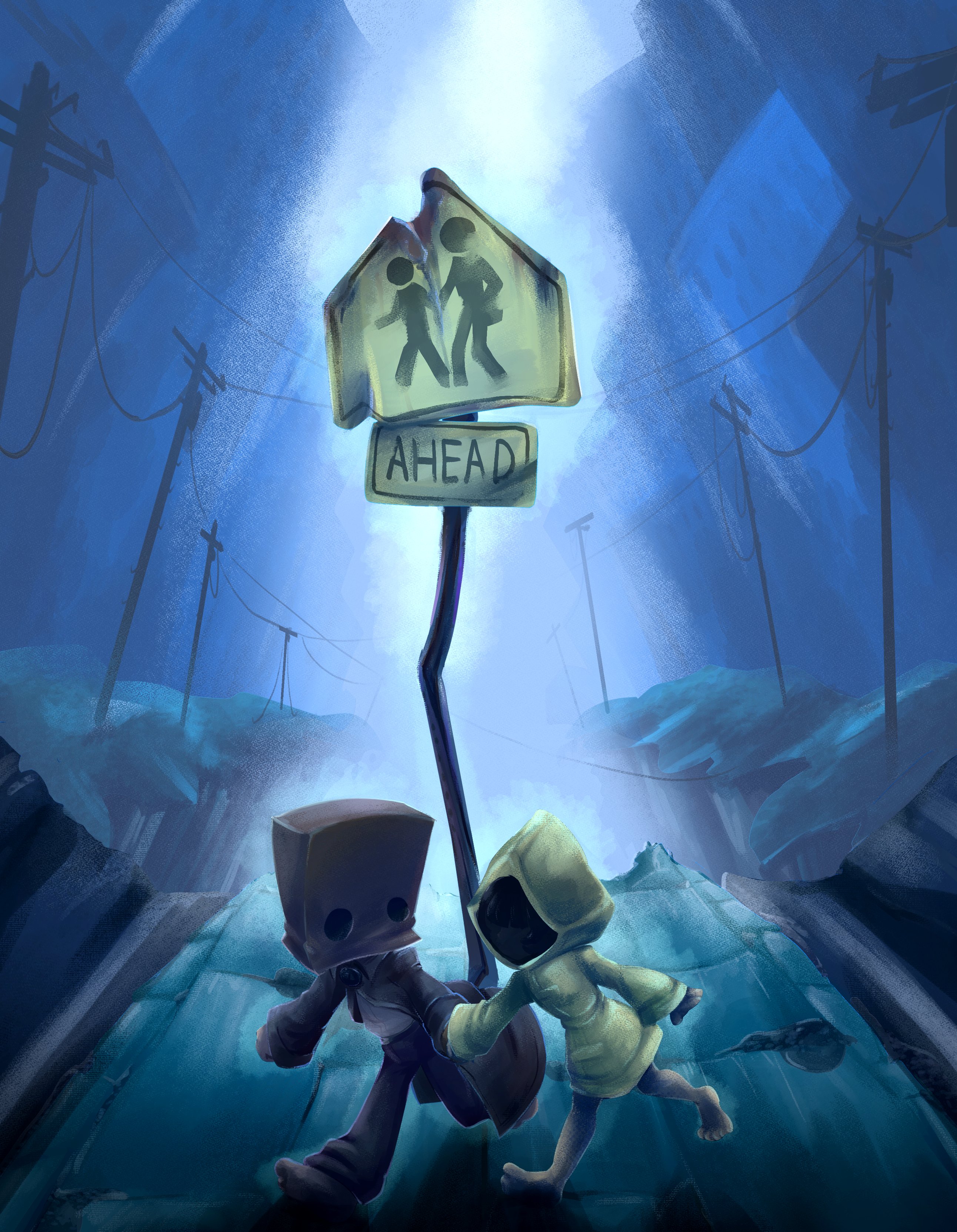 digital painting of the kids