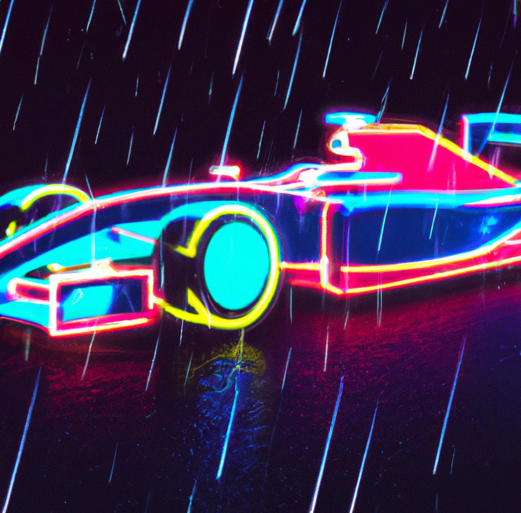 Bright Neon F1 Car