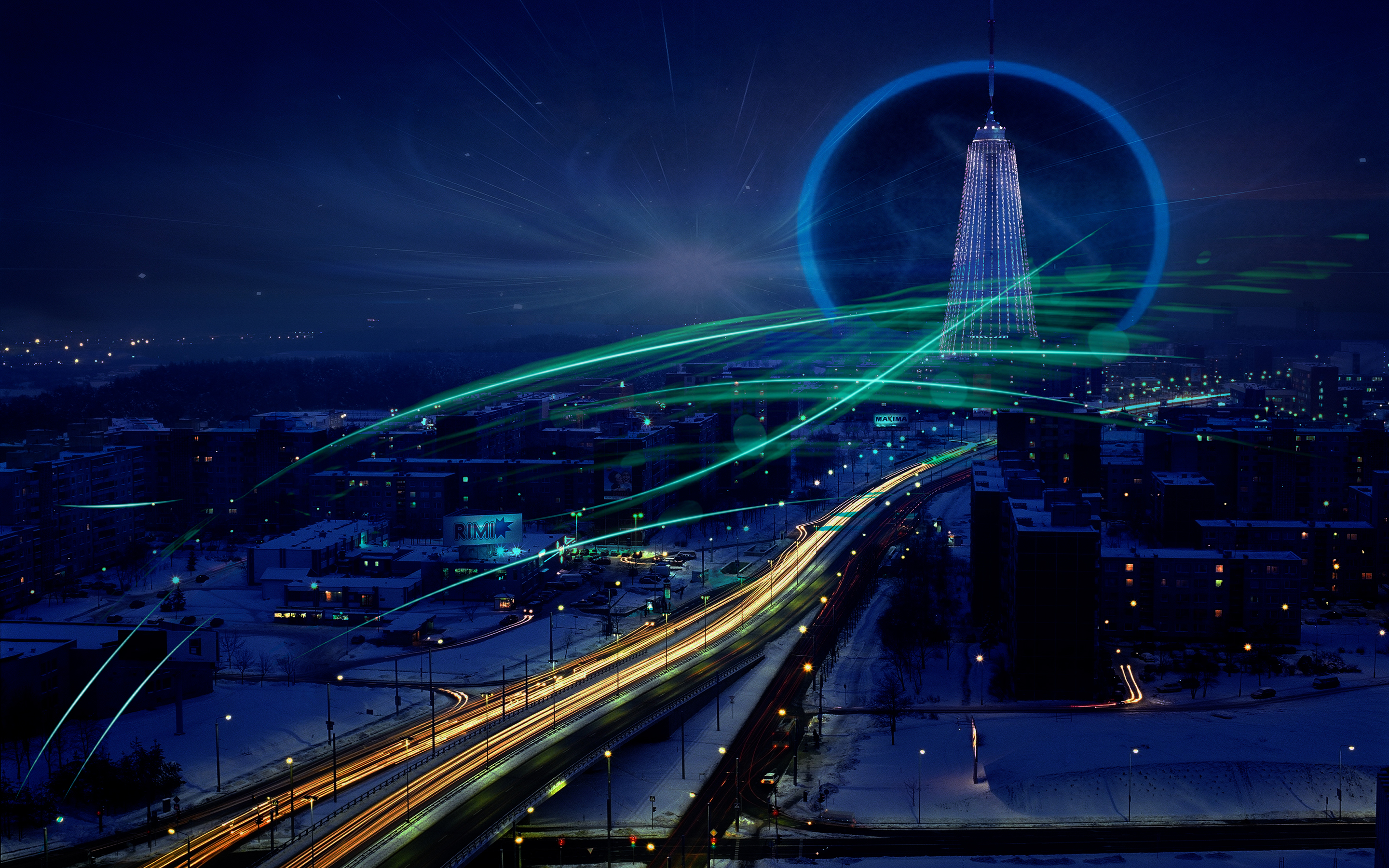 Time Lapse Man Made City HD Wallpaper