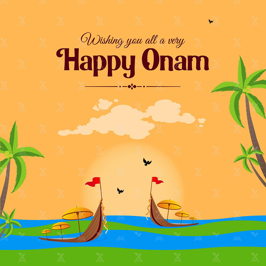 banner for happy Onam festival