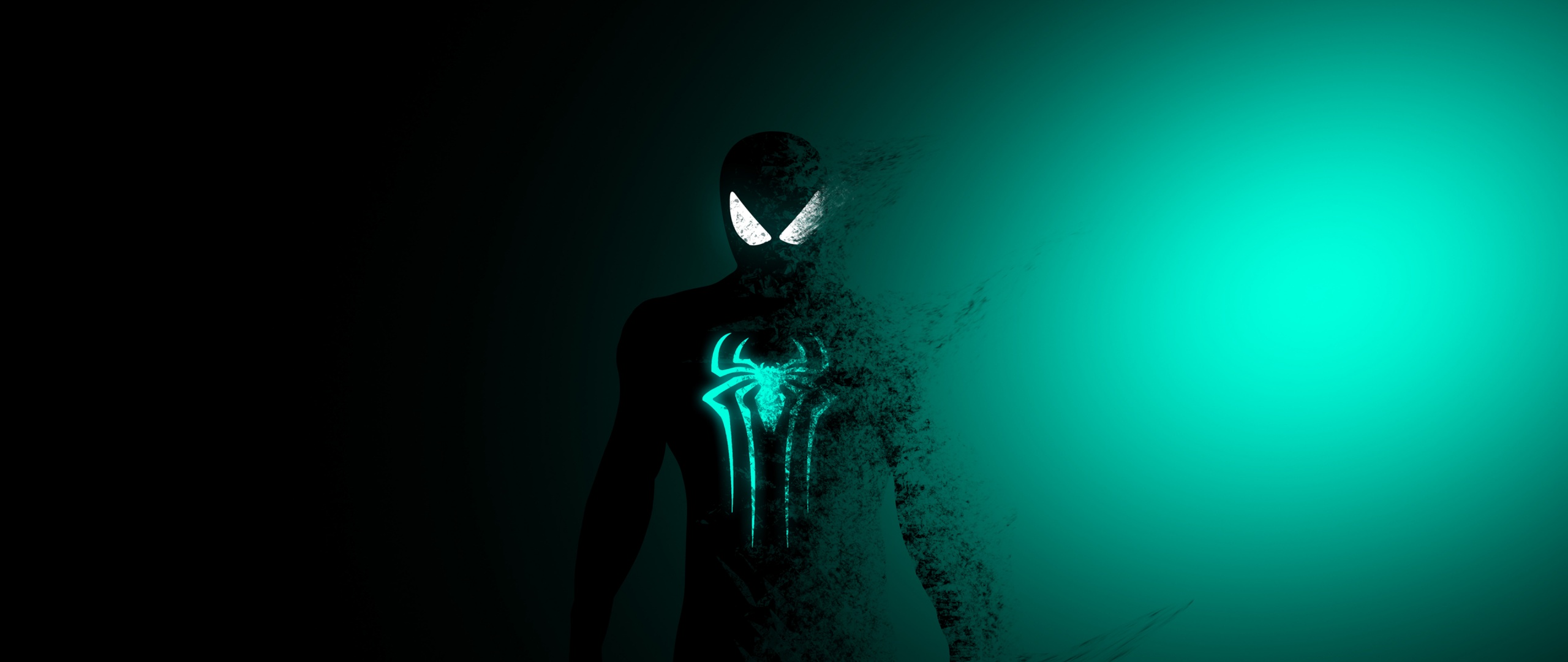 Spider Man Dark Cyan 4K Wallpaper