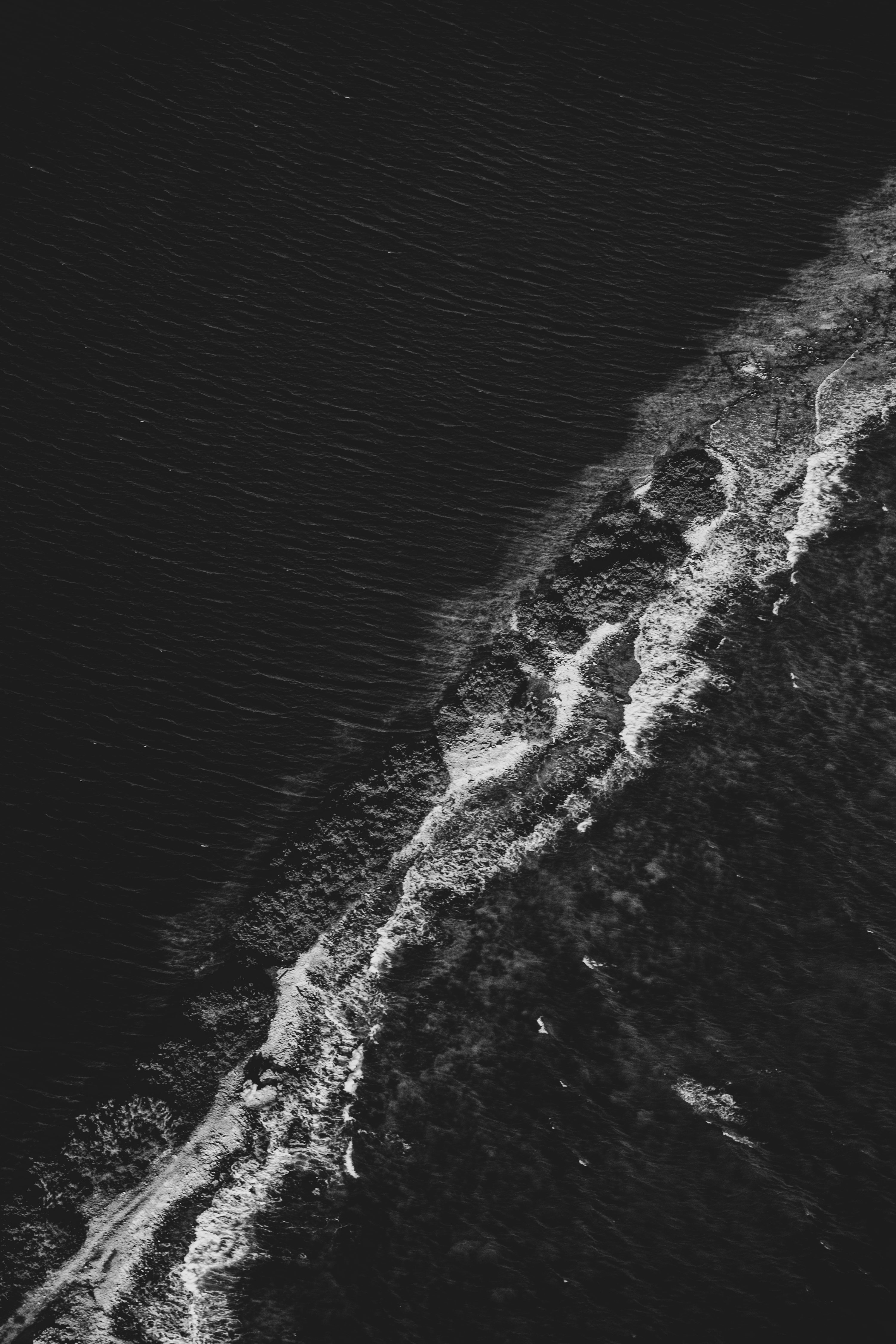 Areal photo of sea wave photo