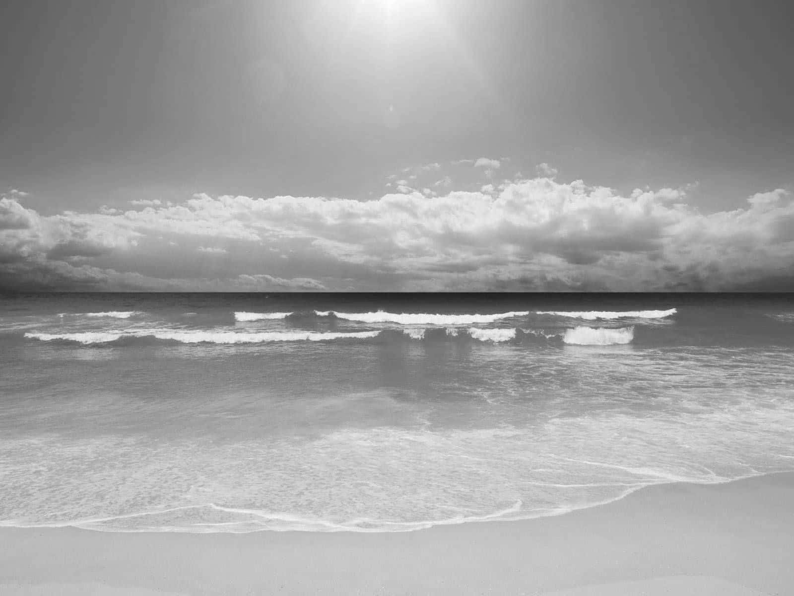 Black And White Beach Wallpaper