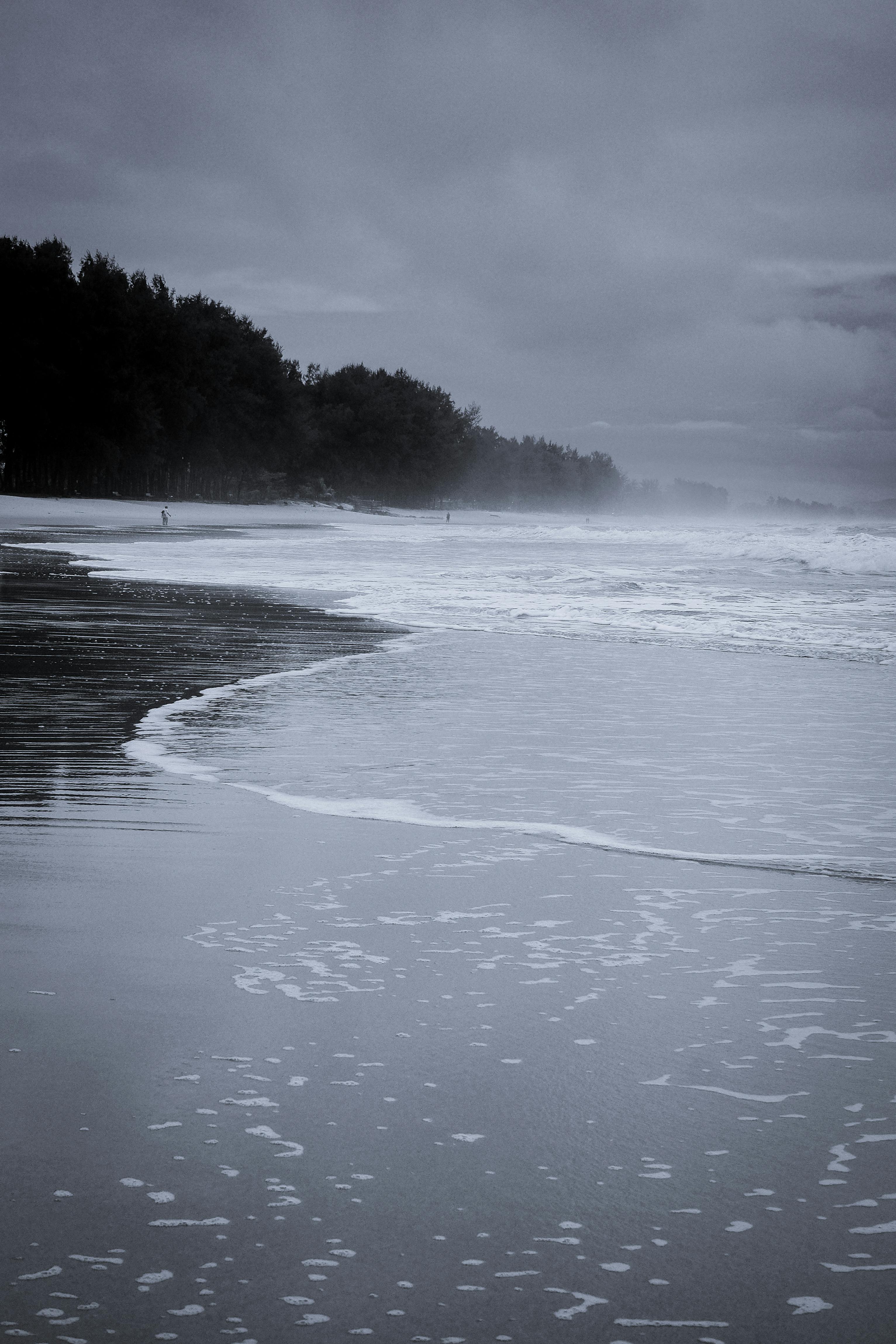 White Shot of Sea and an Empty Beach