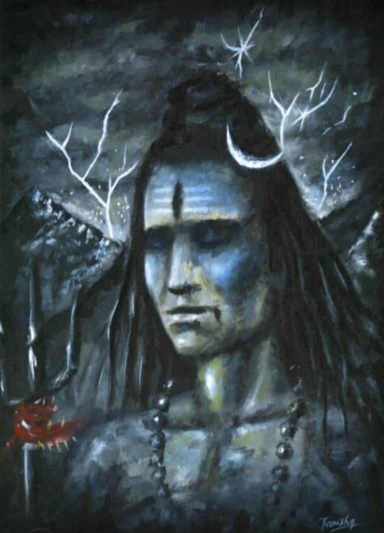 Shiva Painting by Tanishq Pratap Singh