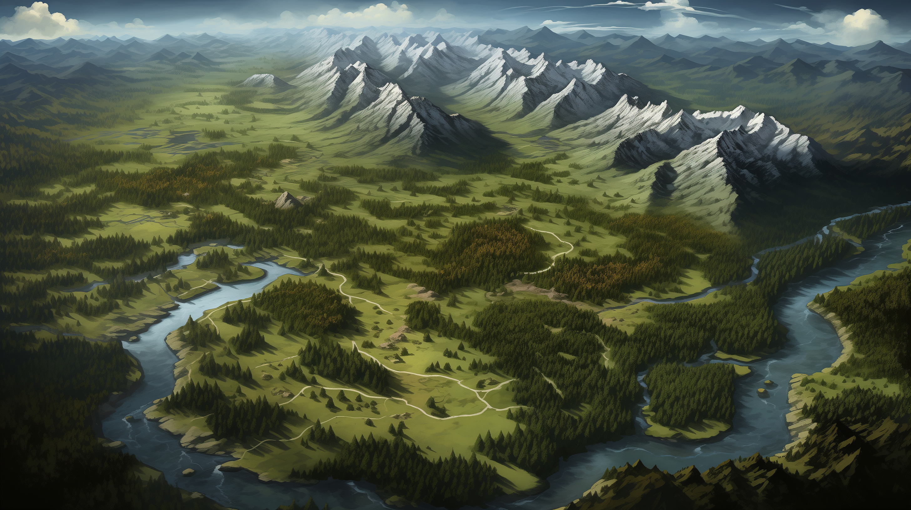 Fantasy RPG Video Games Map Wallpaper