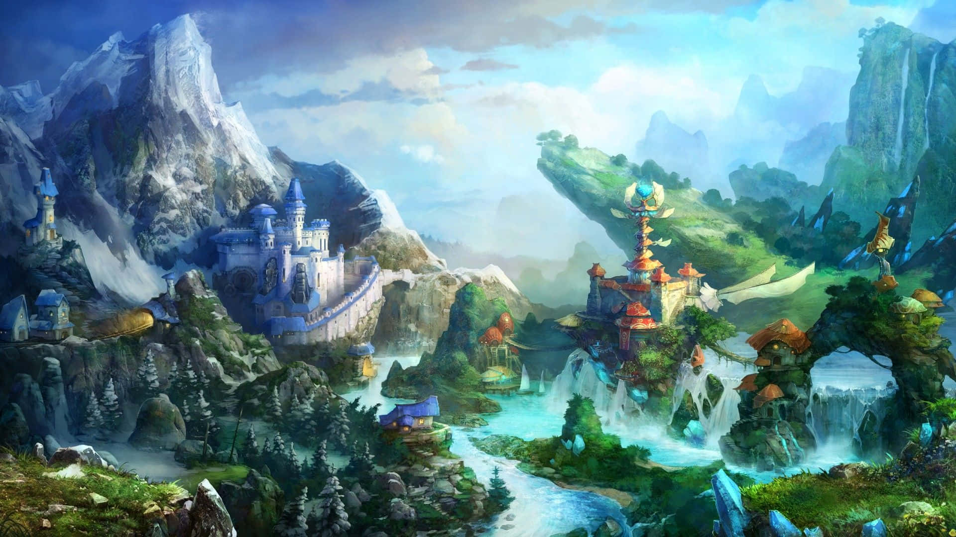 Stunning RPG Fantasy World Wallpaper