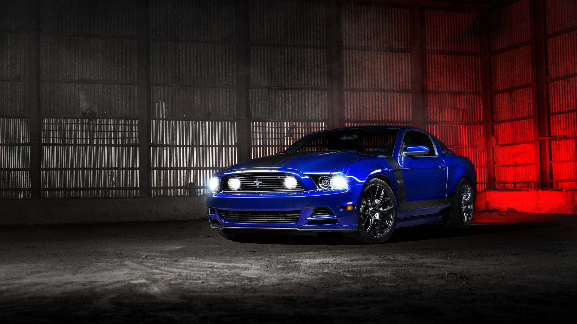 Ford Mustang Blue Wallpaper Car