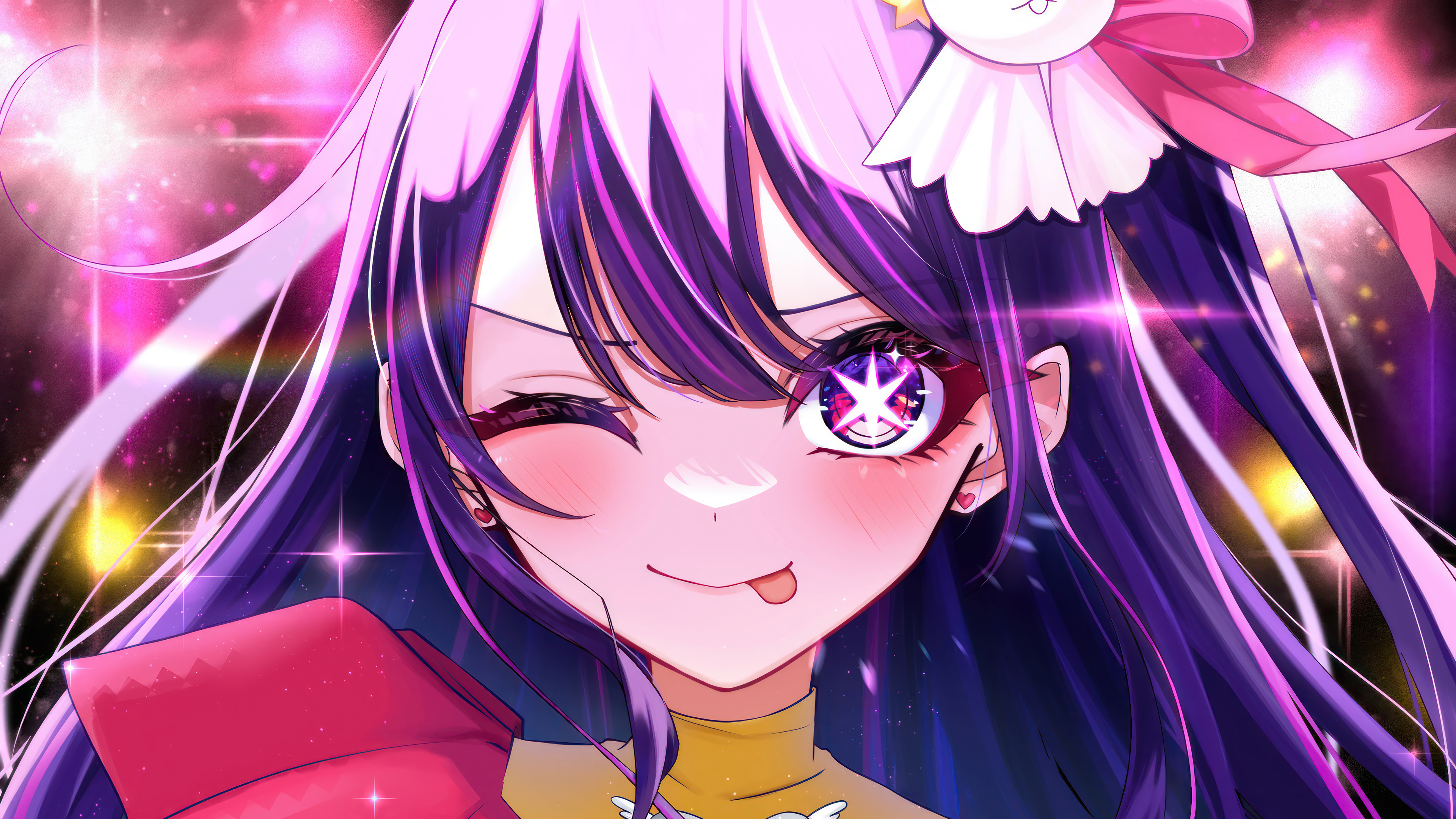 Ai Hoshino Art Oshi no Ko Wallpaper 4K