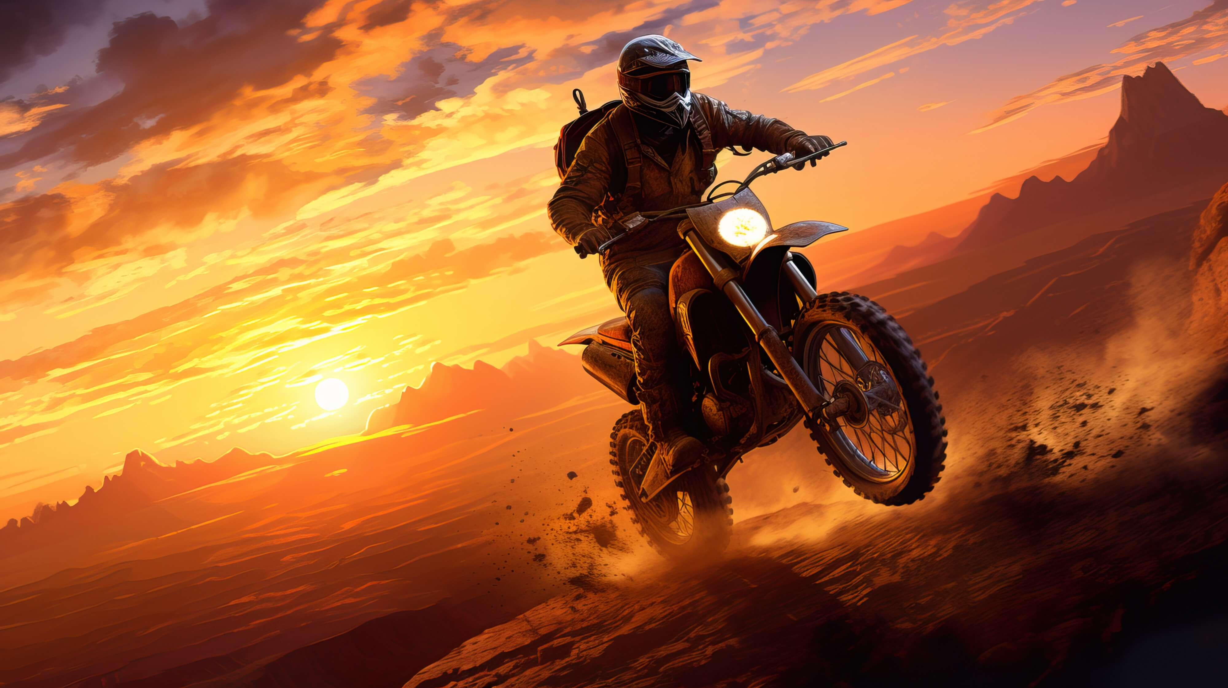 Thrilling Dirt Bike Wallpaper, Free