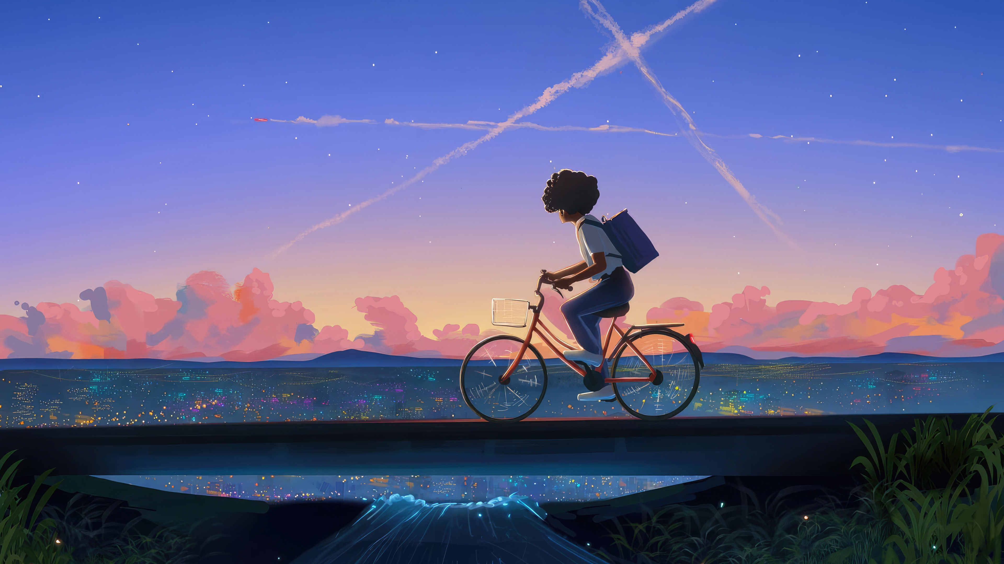 Cycling To School Vibes 4k 3840x2160