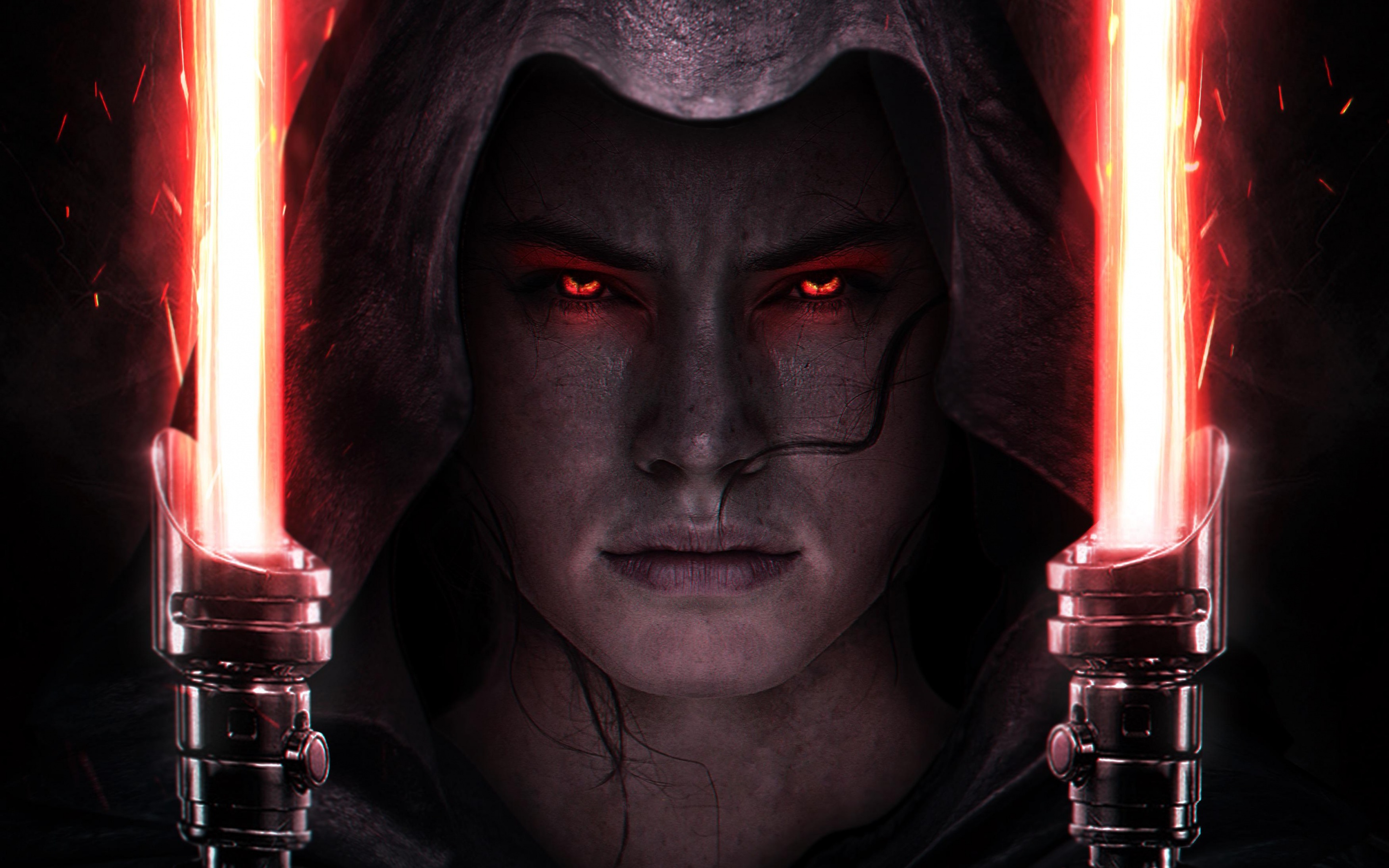 Skywalker Wallpaper 4K, Rey, Daisy Ridley