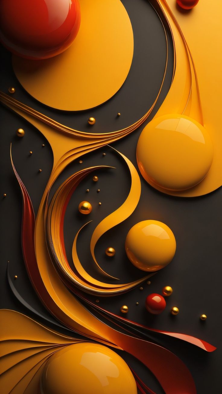 Orange Abstract Phone WallpaperK