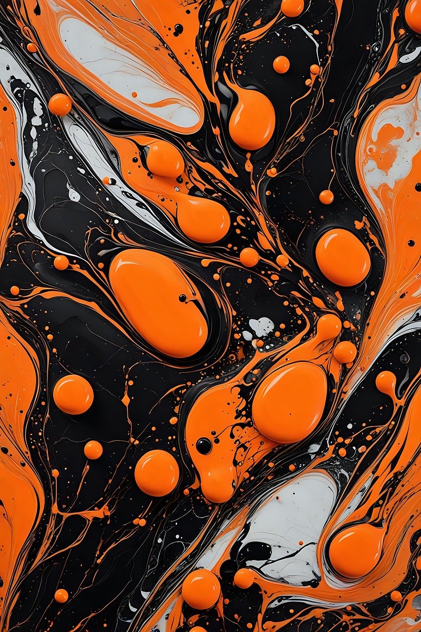 Download Wallpaper, Orange, Paint