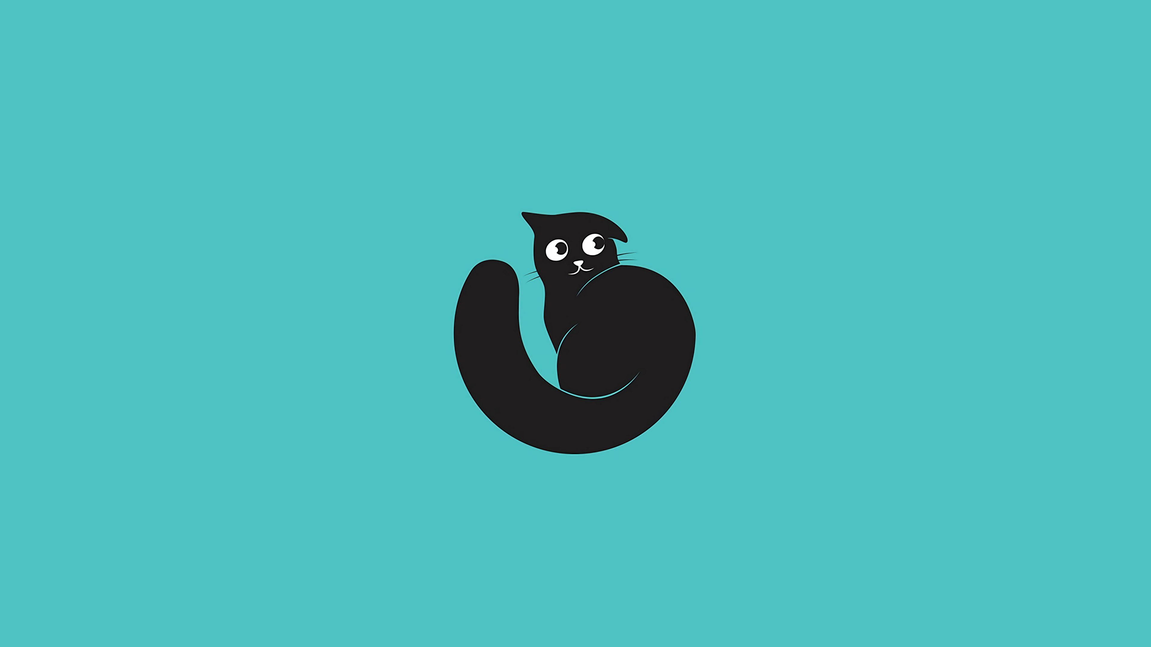 Download wallpaper 3840x2160 cat, art