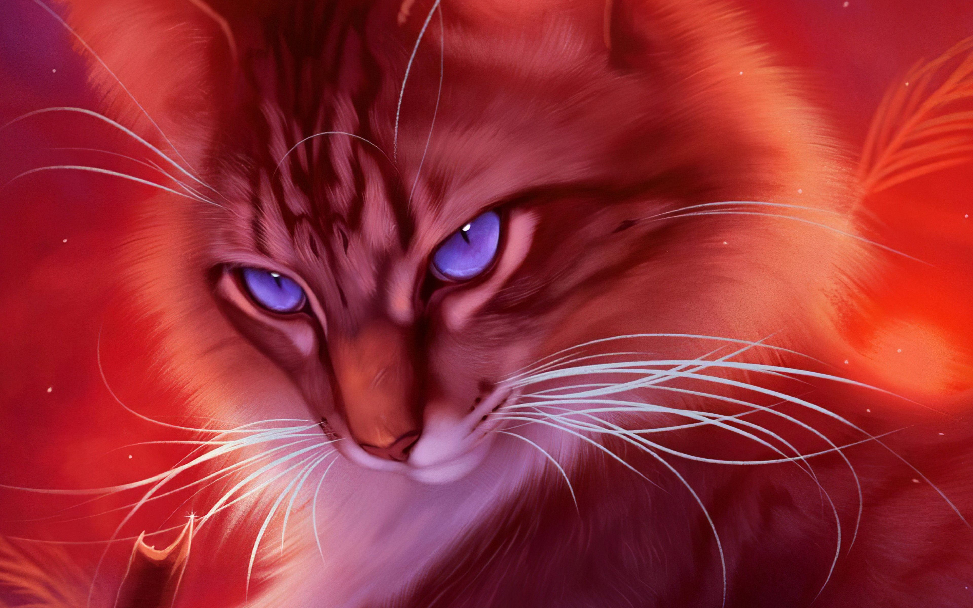 Cat Artwork Wallpaper 4k HD