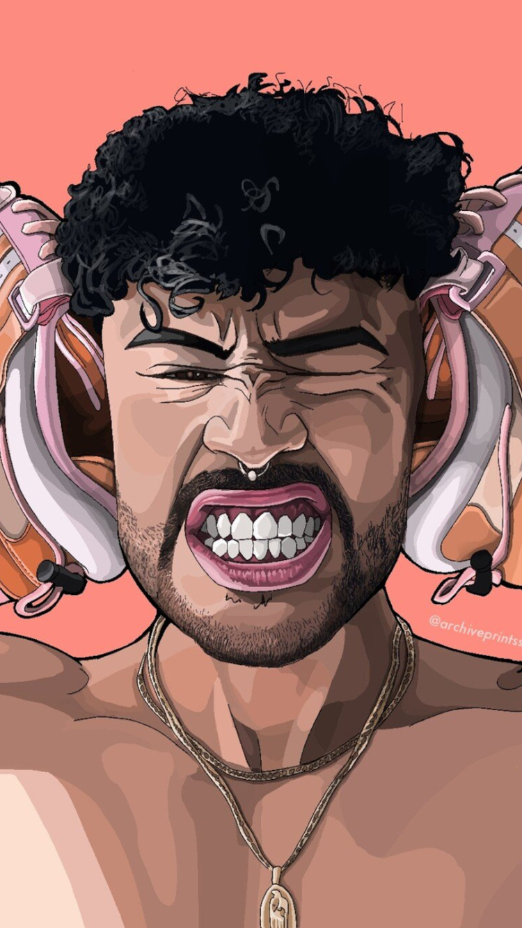 Music Bad Bunny Phone Wallpaper