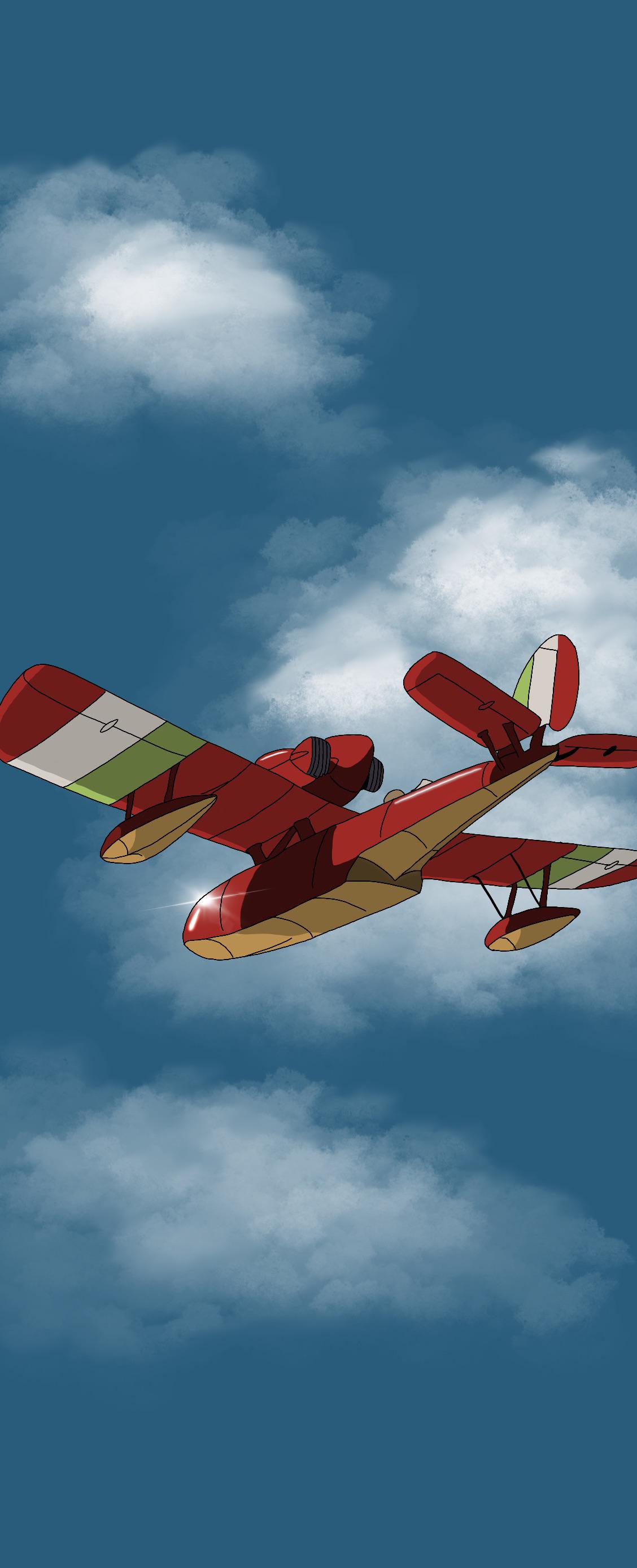 Made this Porco Rosso wallpaper, r