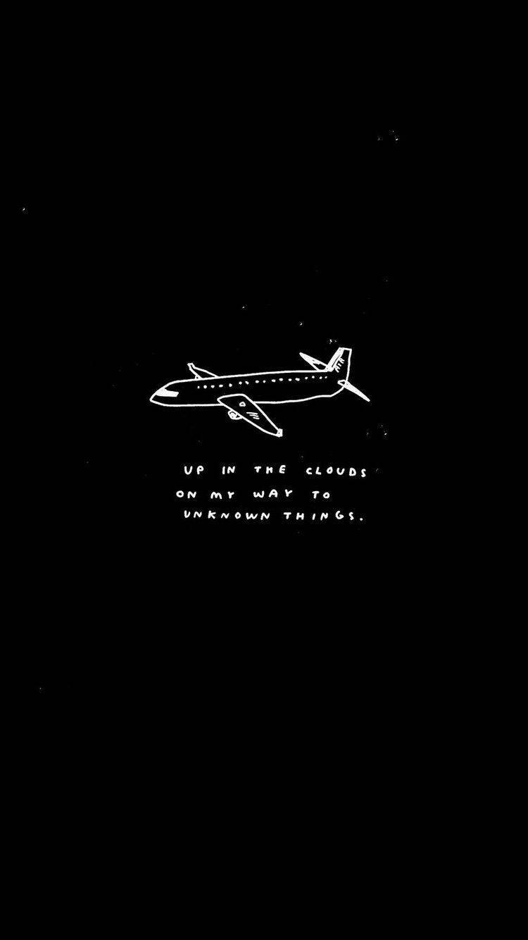 Black Aesthetic Phone Airplane
