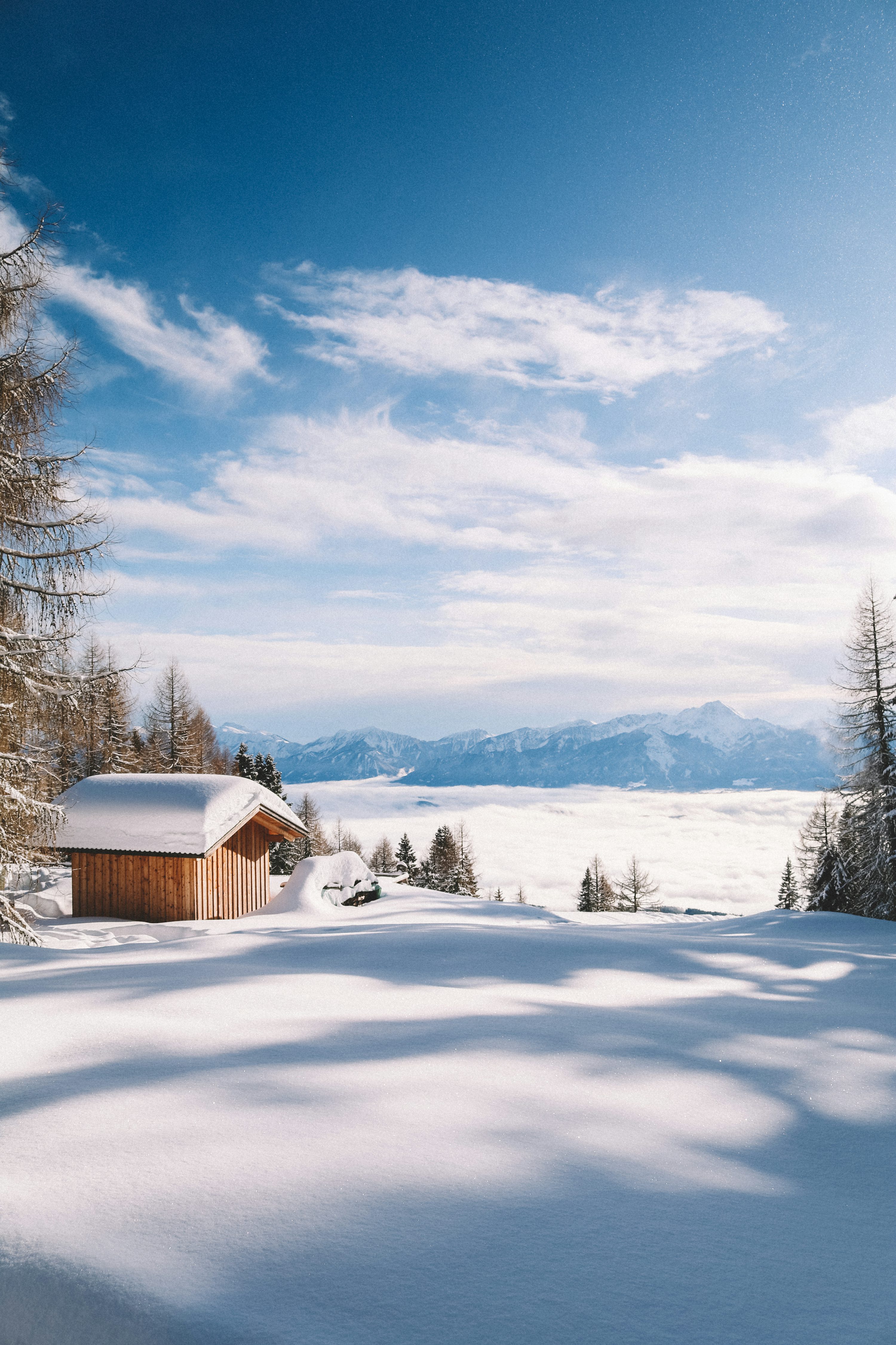 Snow Cabin Picture. Download Free