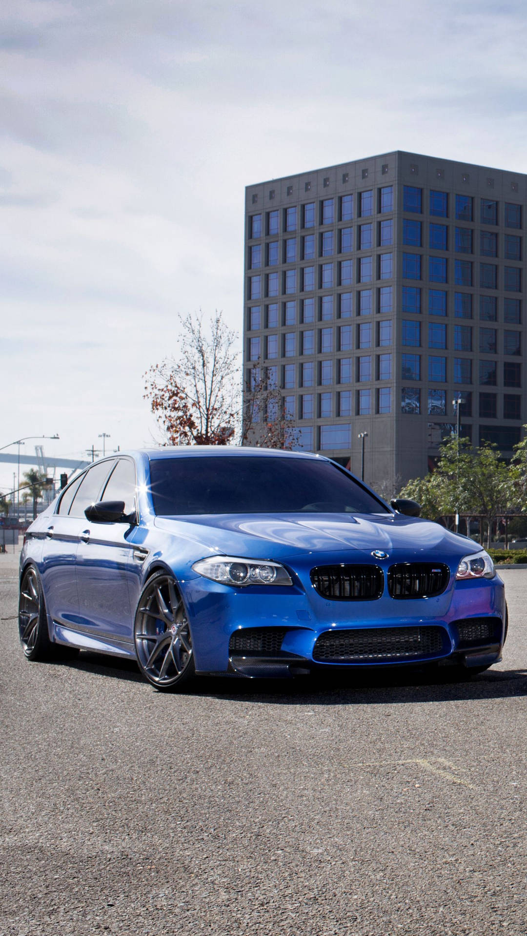 Download Blue M5 BMW iPhone X Wallpaper
