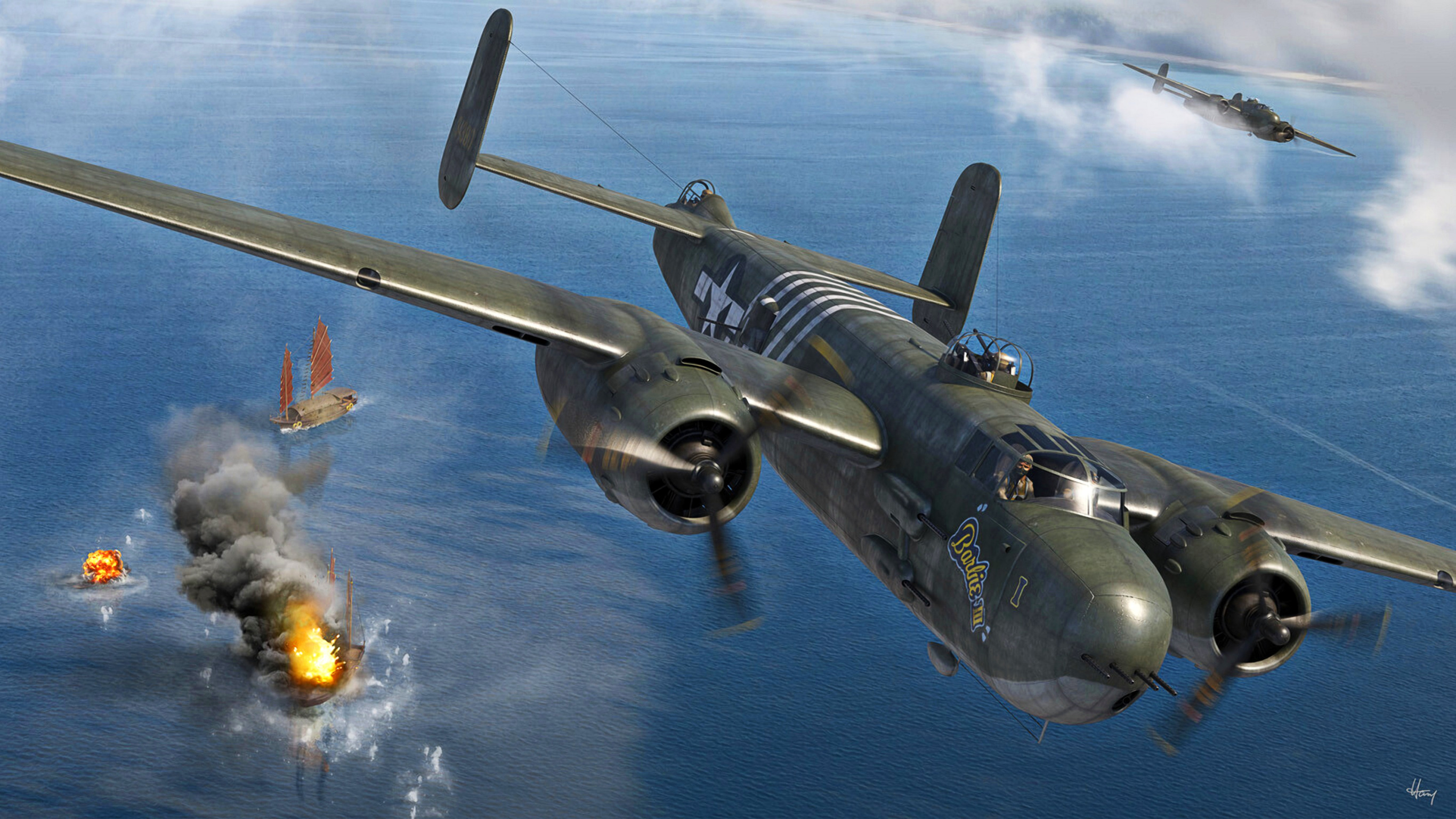 Download Wallpaper USA, Bomber, B 25