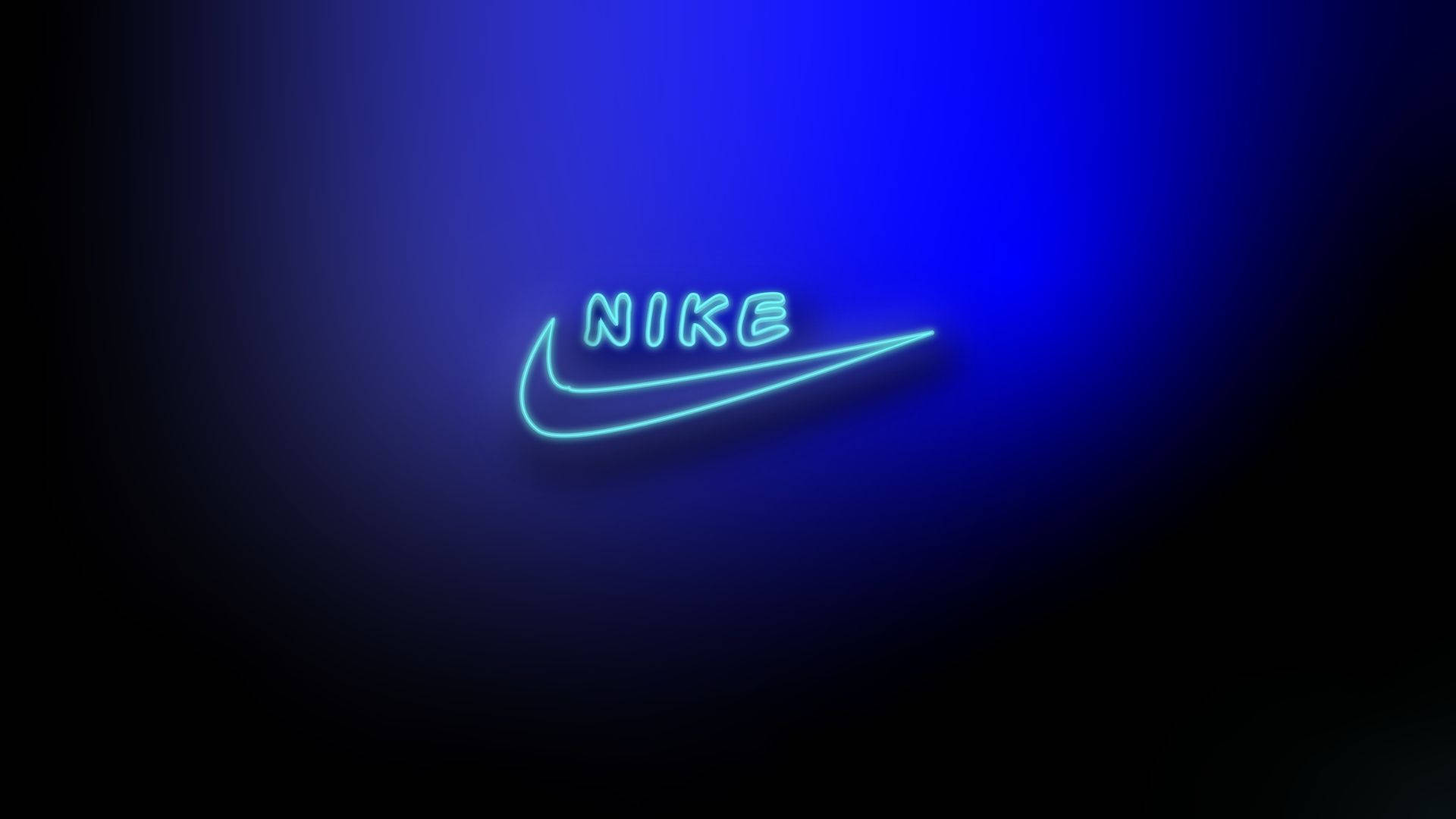 Download Neon Blue LED Nike Wallpaper