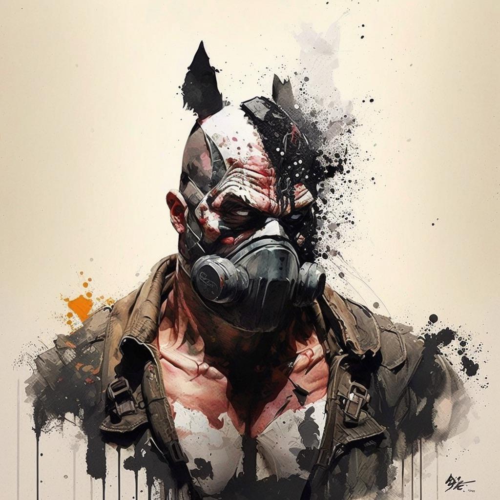 Grunge Painterly Batman Character