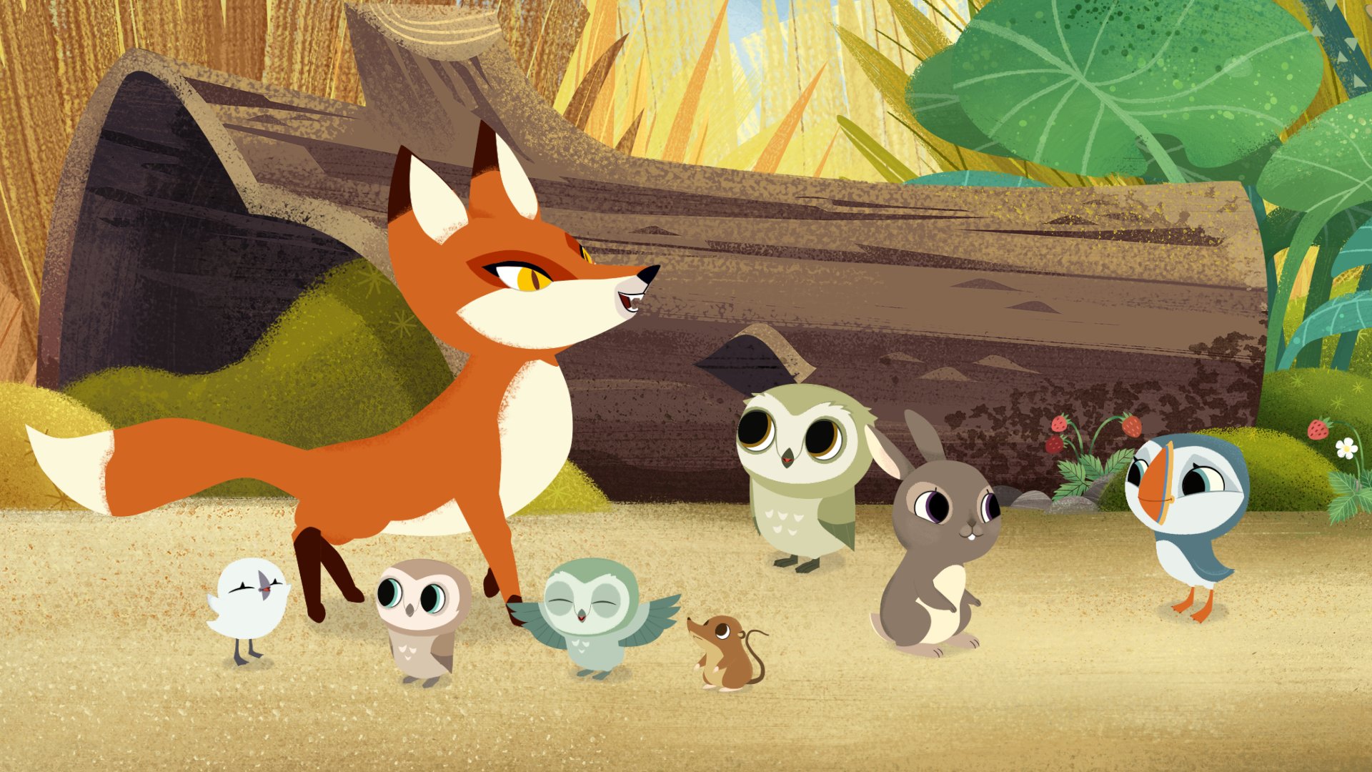 happy #Puffin #Fox #Rabbit #owl