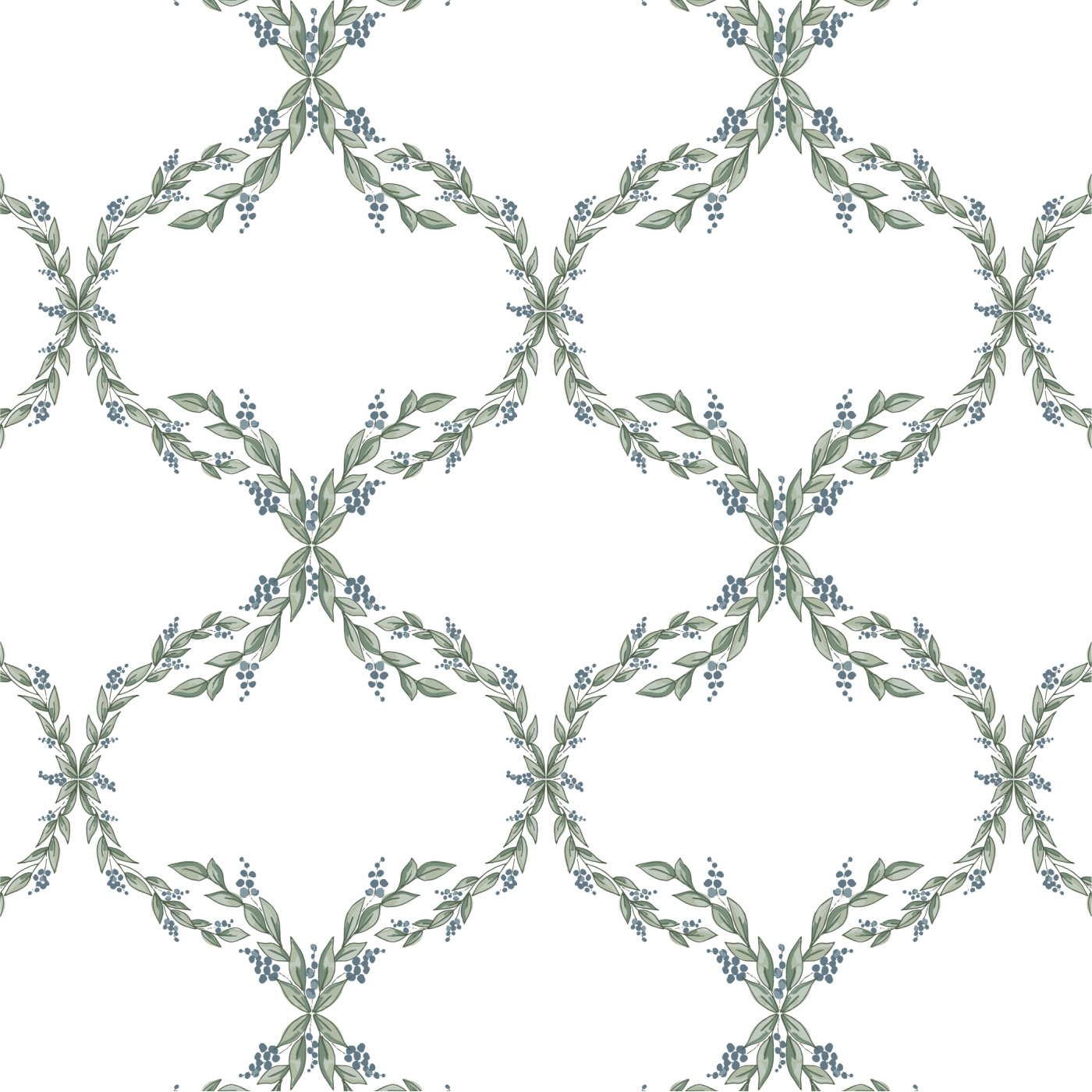 Berry Filigree Peel and Stick Removable