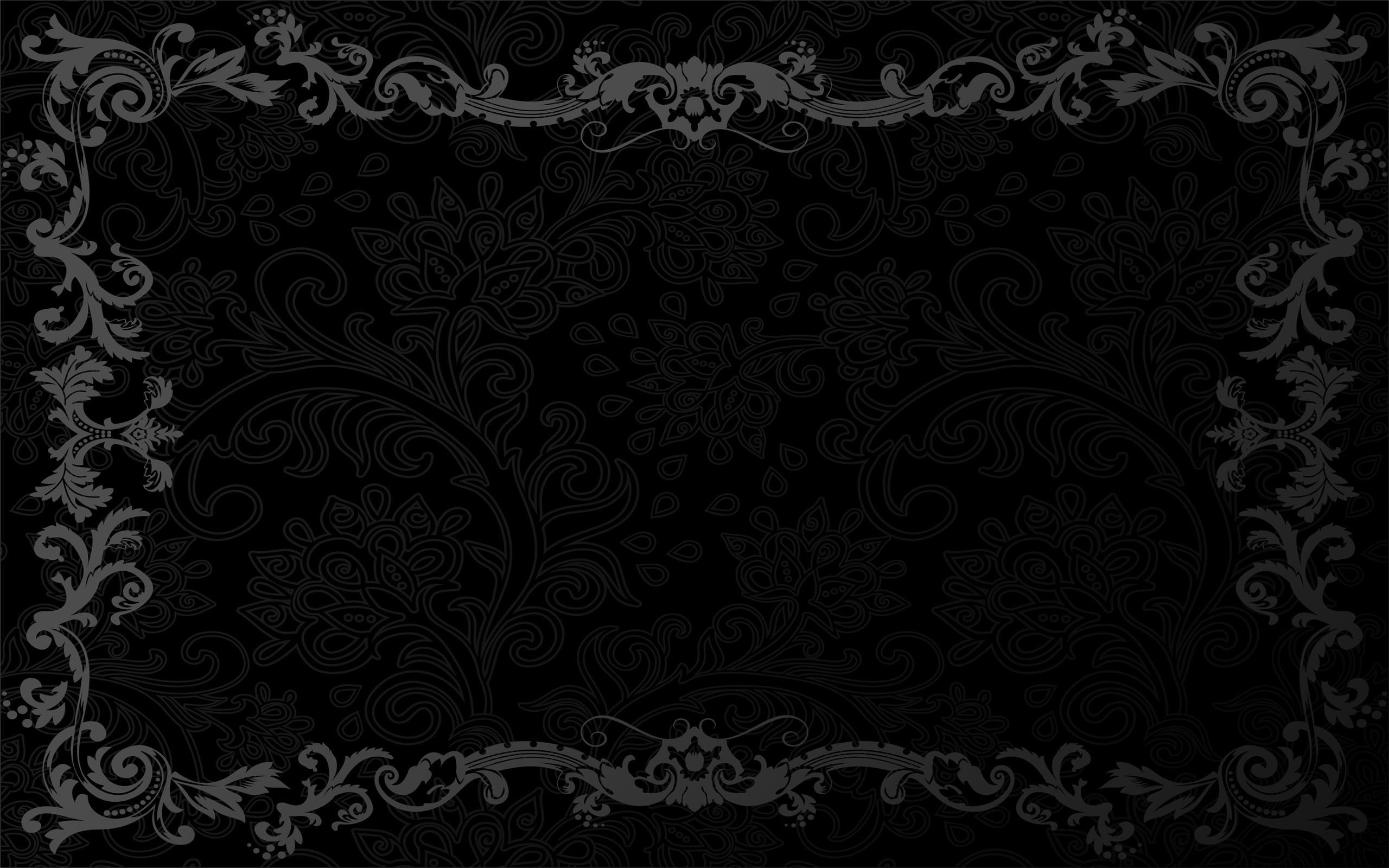 gray filigree wallpaper, retro, pattern