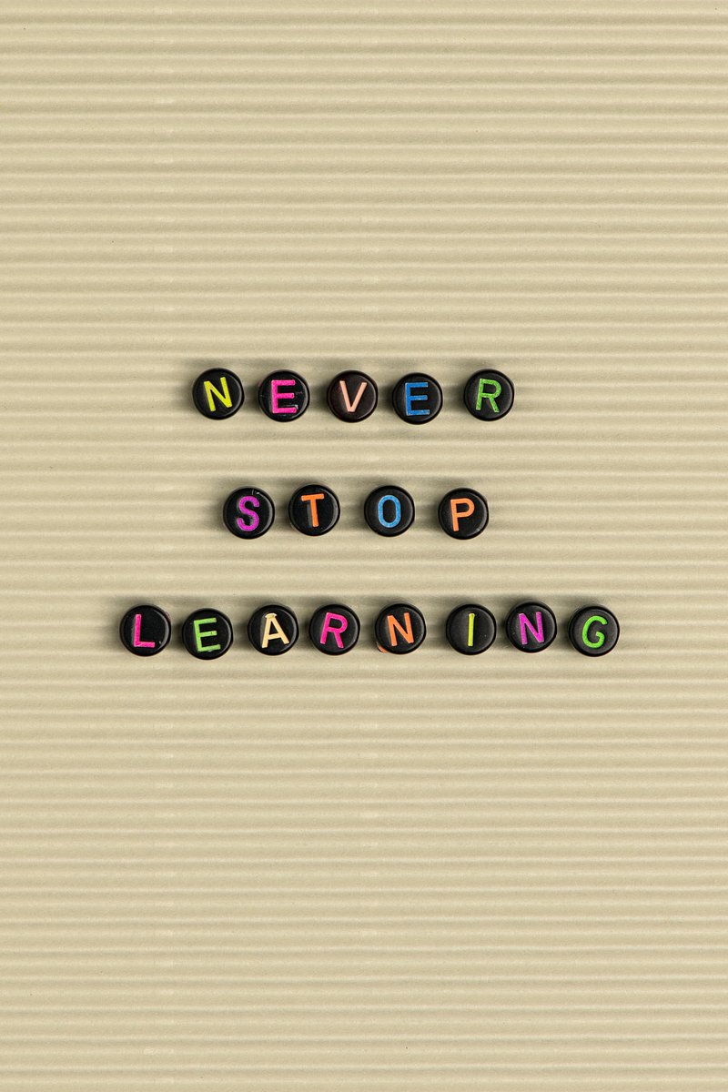 Never Stop Learning Image. Free